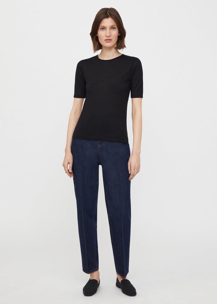 Thin cashmere modal tee black - 2