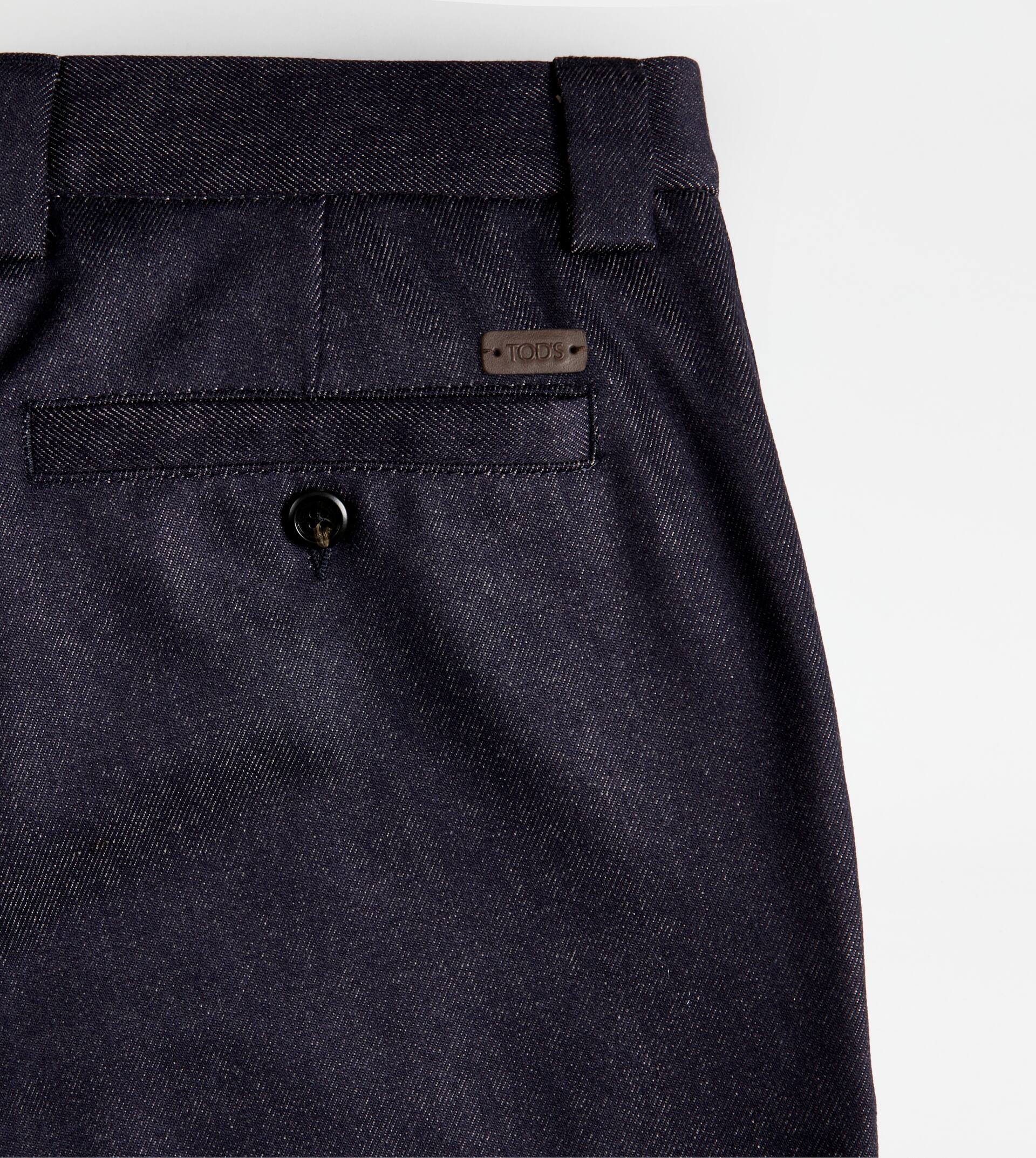 PANTS IN WOOL DENIM - BLUE - 2