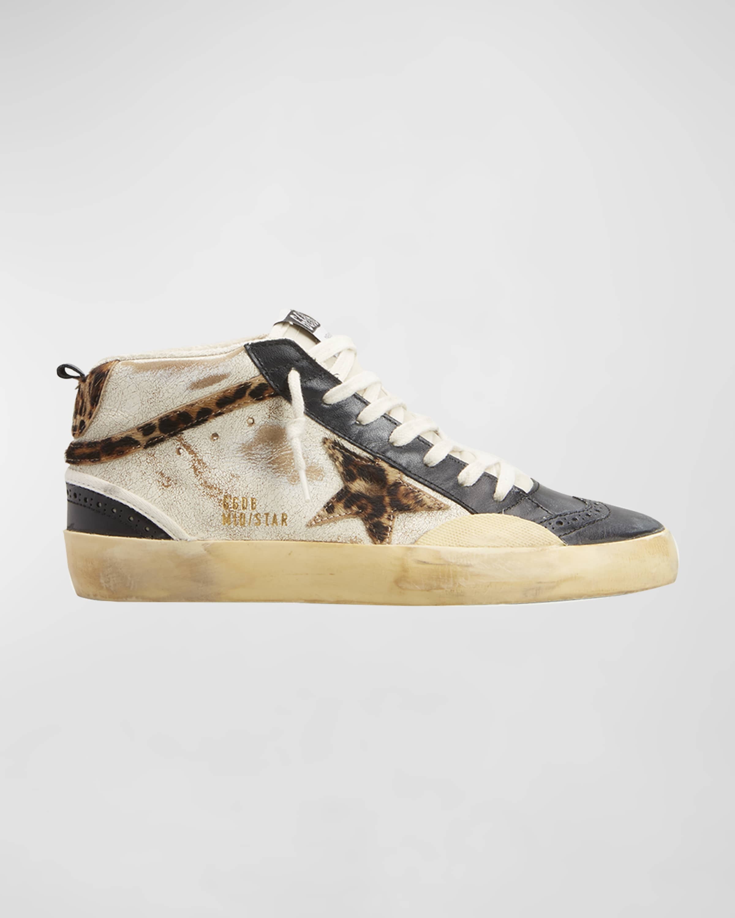 Mid Star Rustic Leather Sneakers - 1