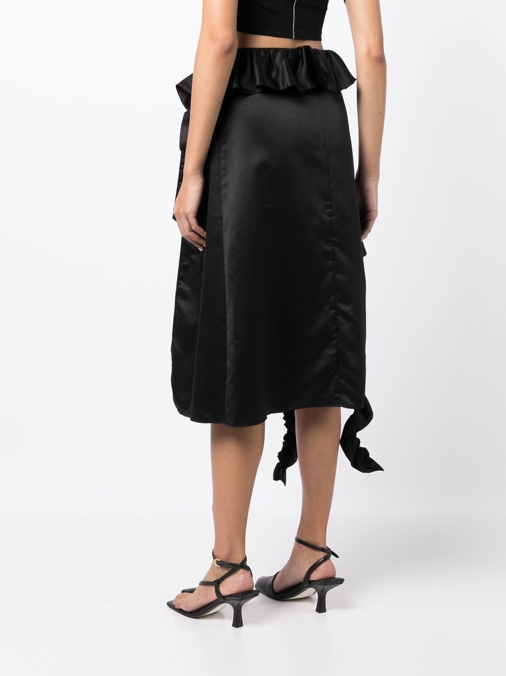 ruffle-trim midi skirt - 4