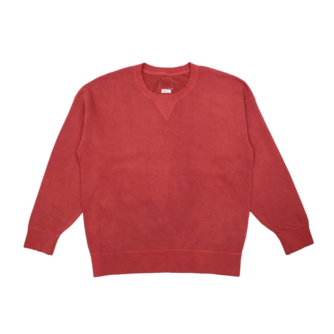 JUMBO SWEAT L/S (UNEVEN DYE) RED - 1