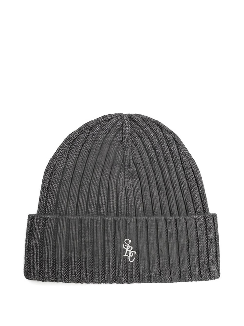 ribbed logo-embroidered beanie hay 1