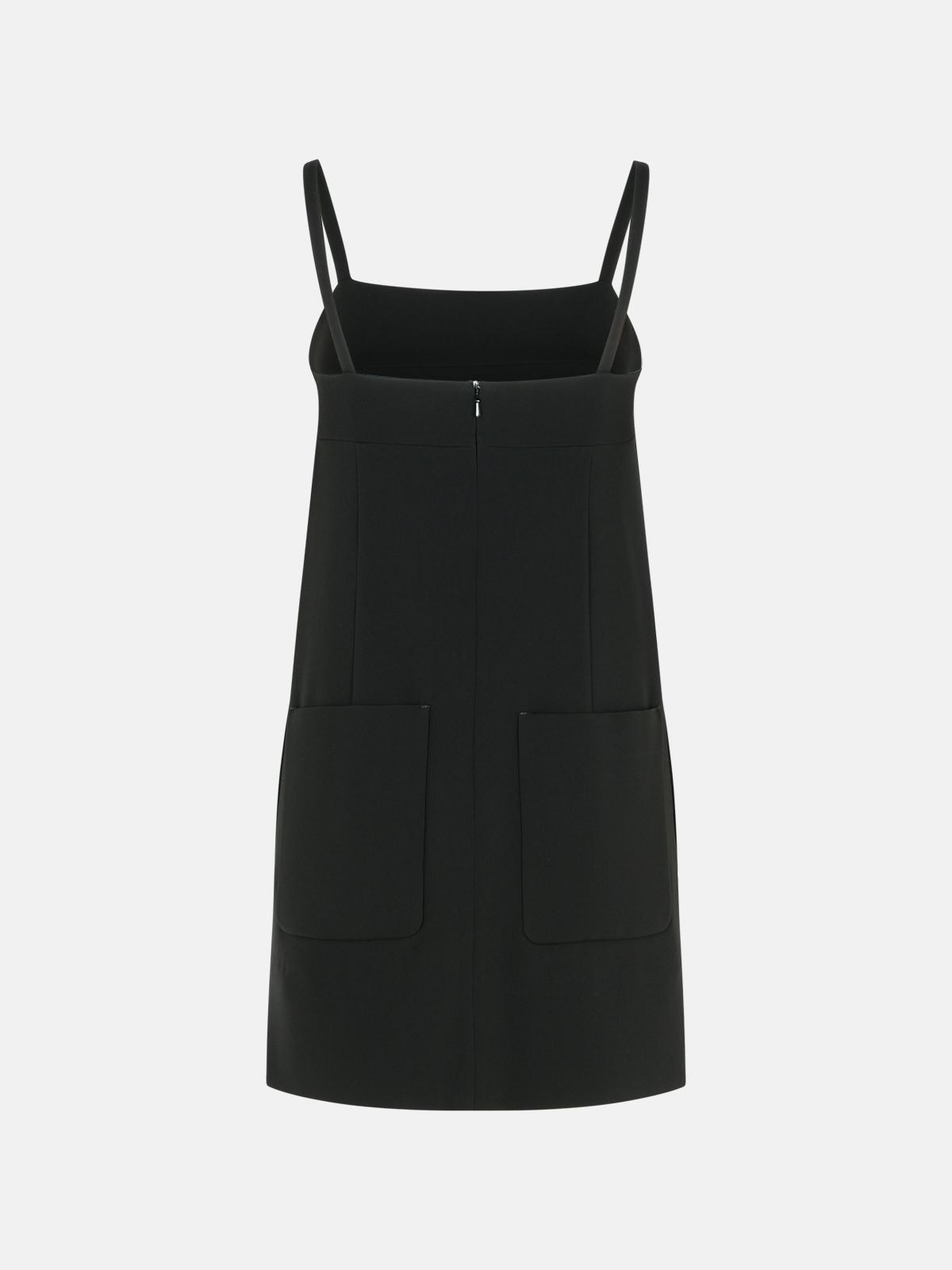 AVERSA '1234' DRESS IN BLACK CADY - 3