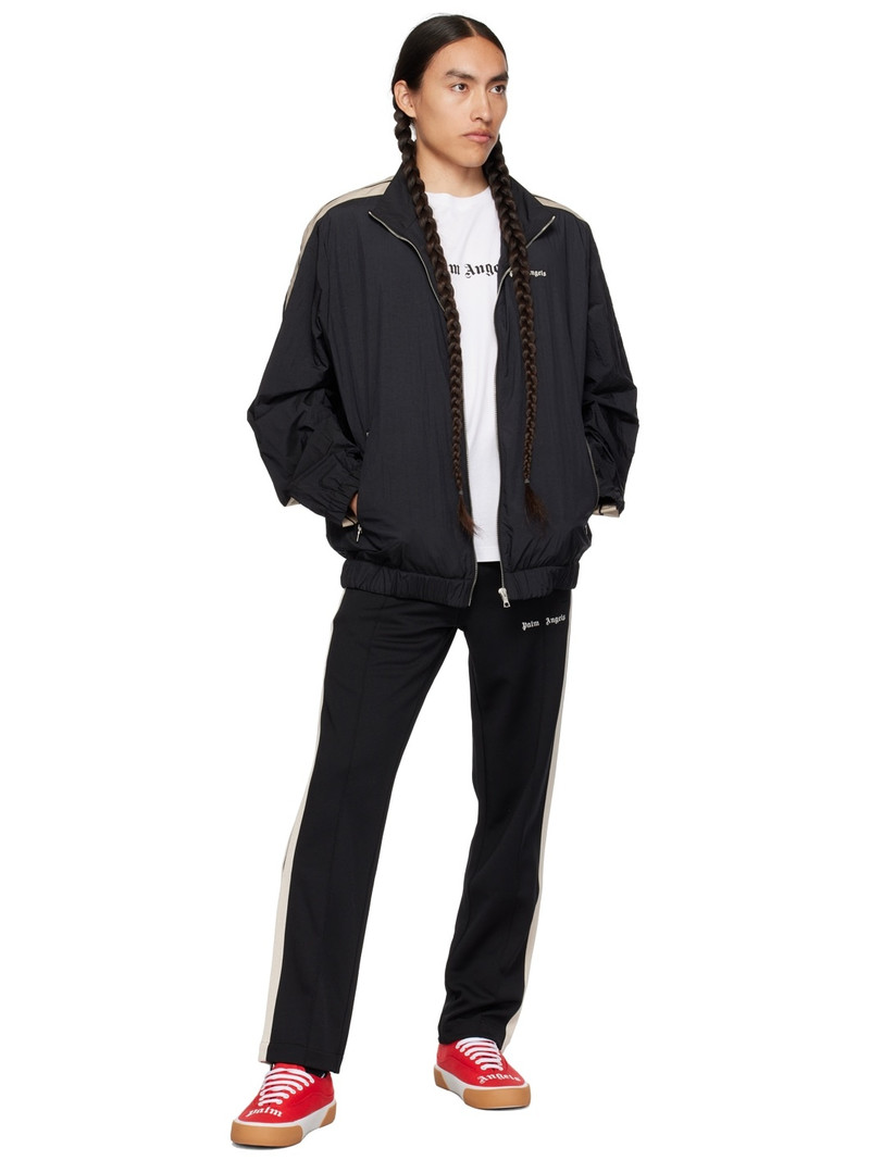 Palm Angels Black Embroidered Track Jacket outlook