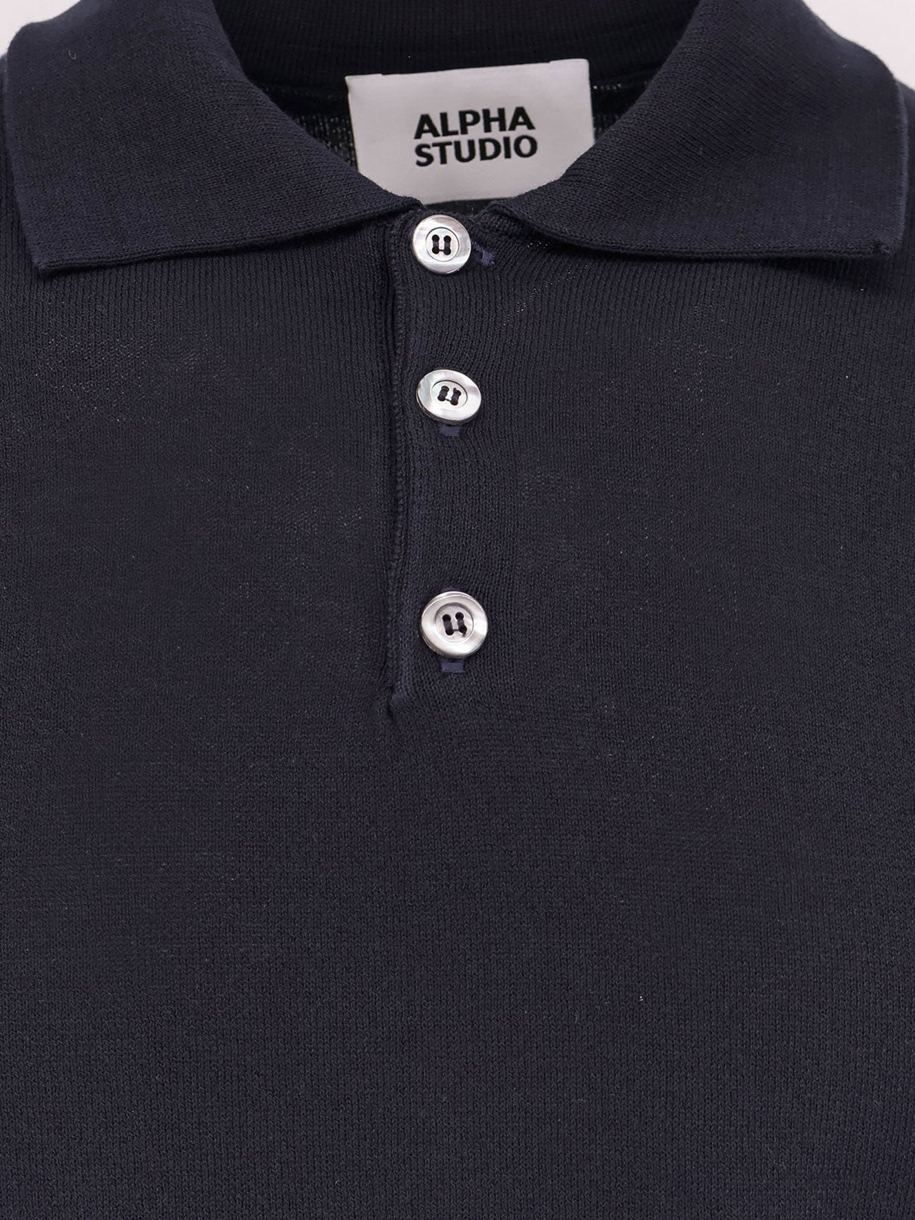 ALPHA-STUDIO - Cotton polo shirt - 3