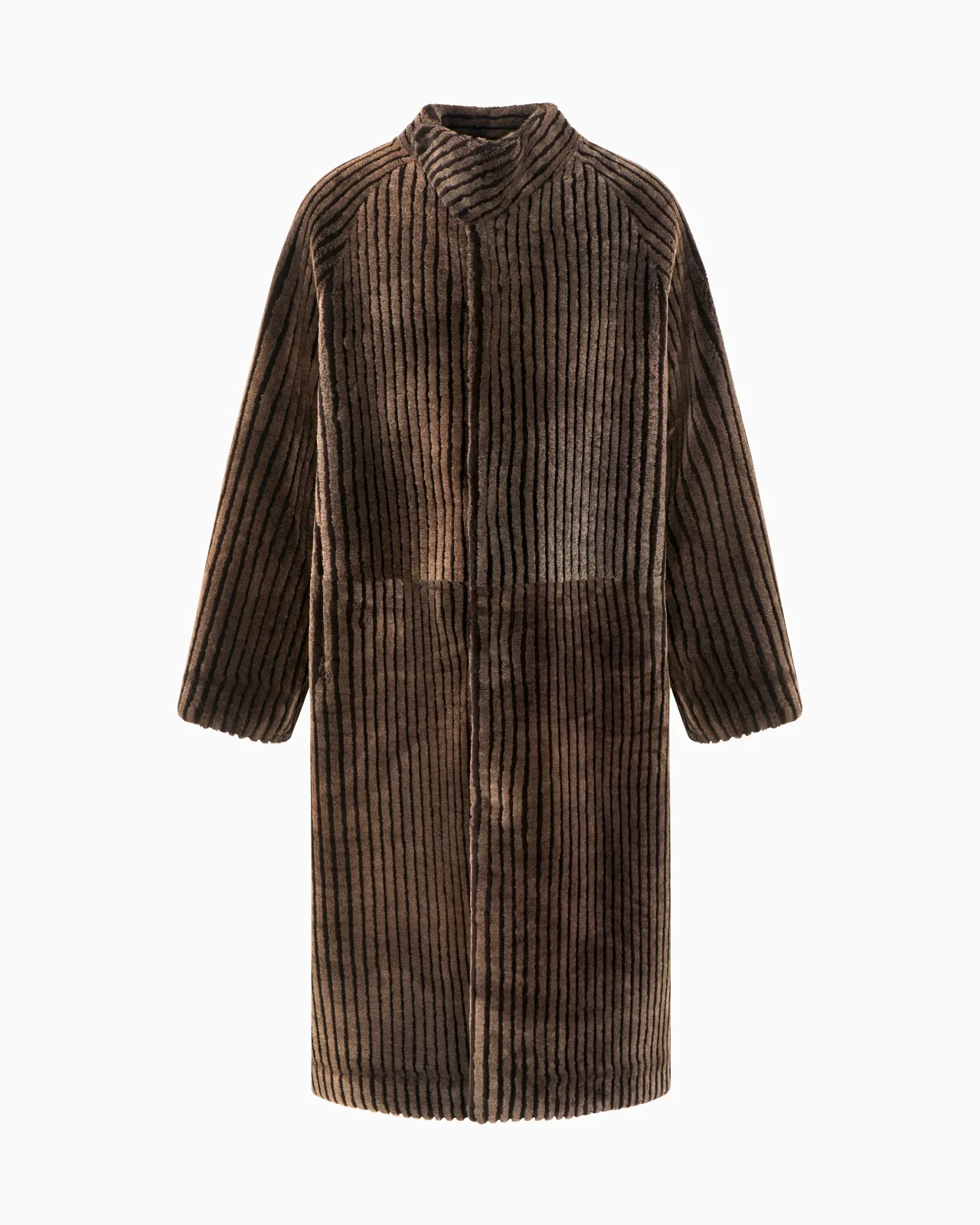 LONG LAMBSKIN SHEARLING COAT - 1