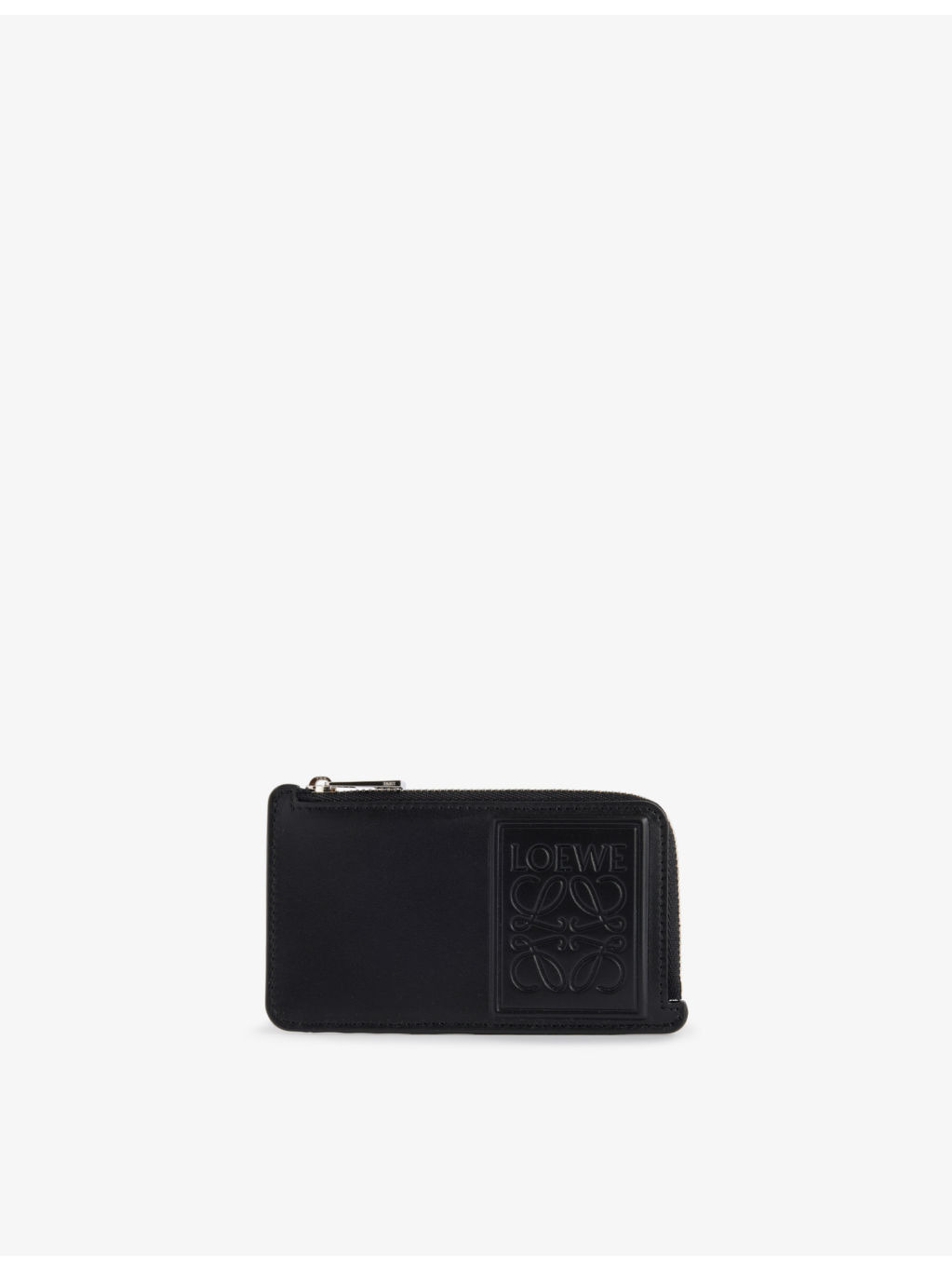 Debossed-branding leather cardholder - 1