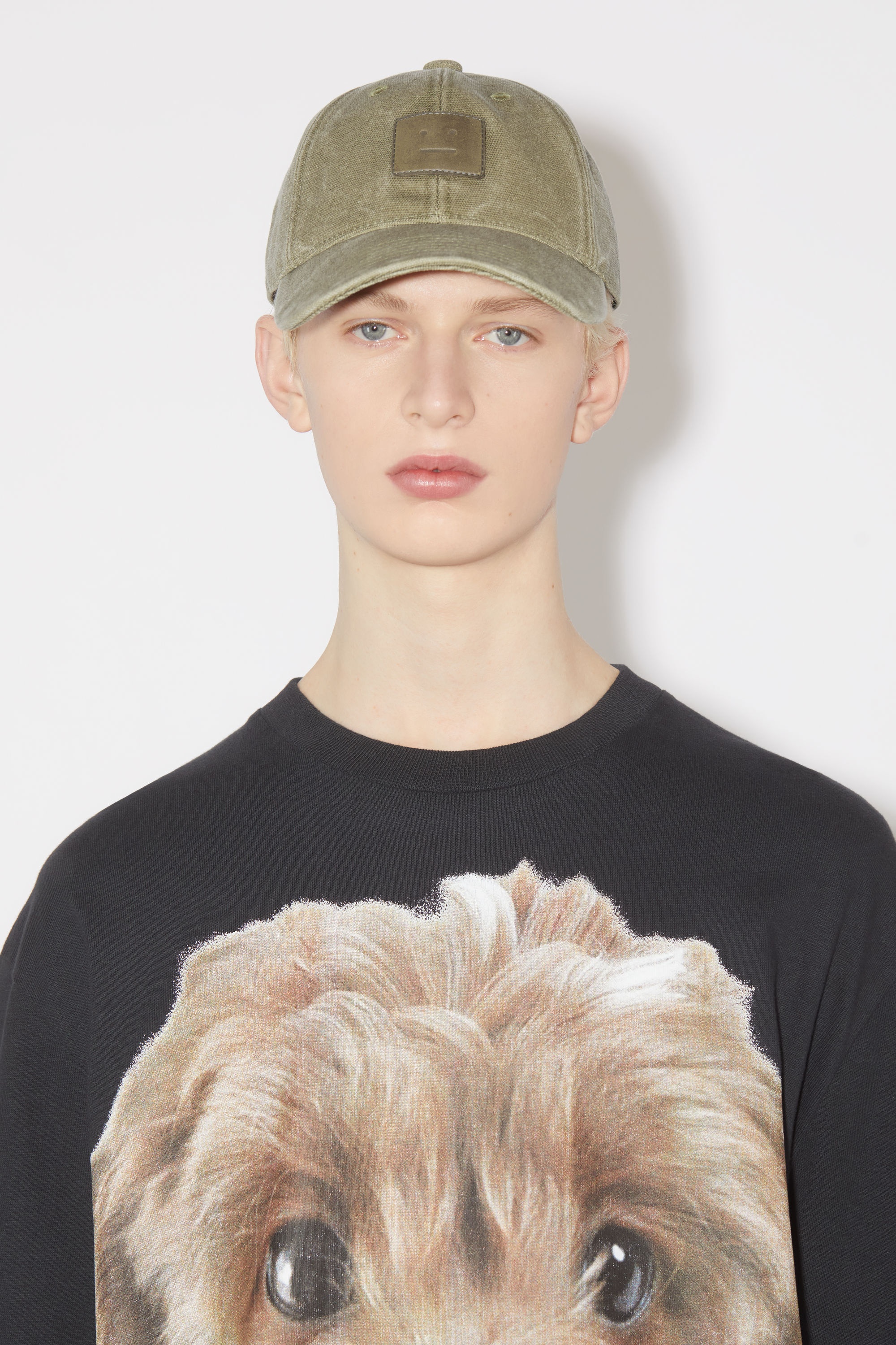 Leather Face patch cap - Khaki beige - 3