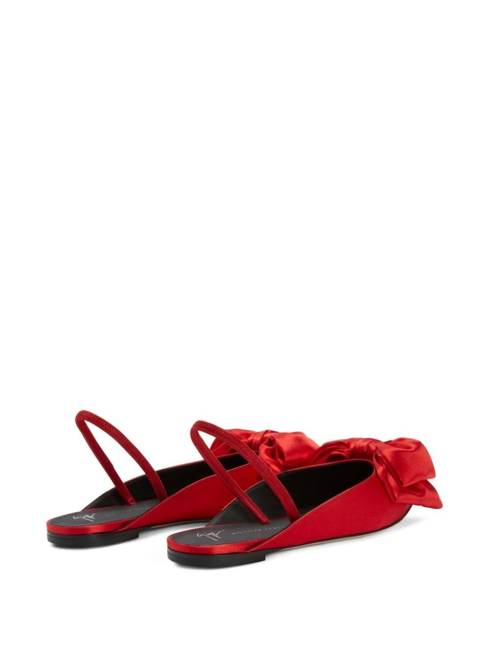 Johanna bow-detail satin sandals - 3