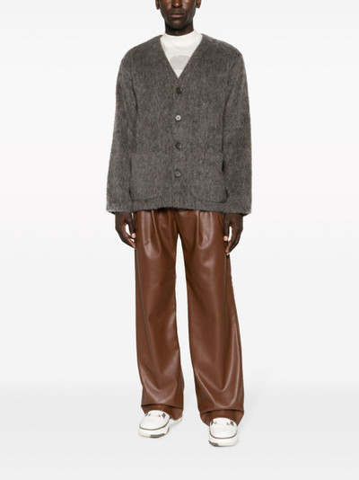 AMIRI faux-leather flared trousers outlook