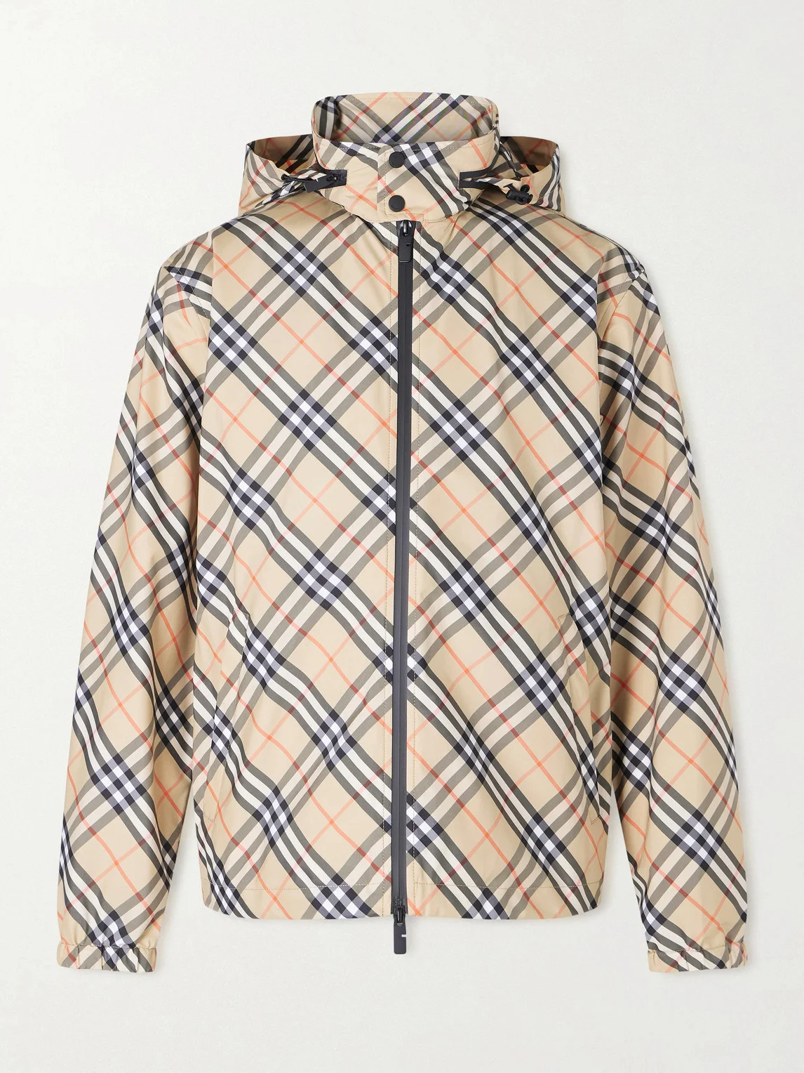 Hooded Checked Shell Jacket - 1