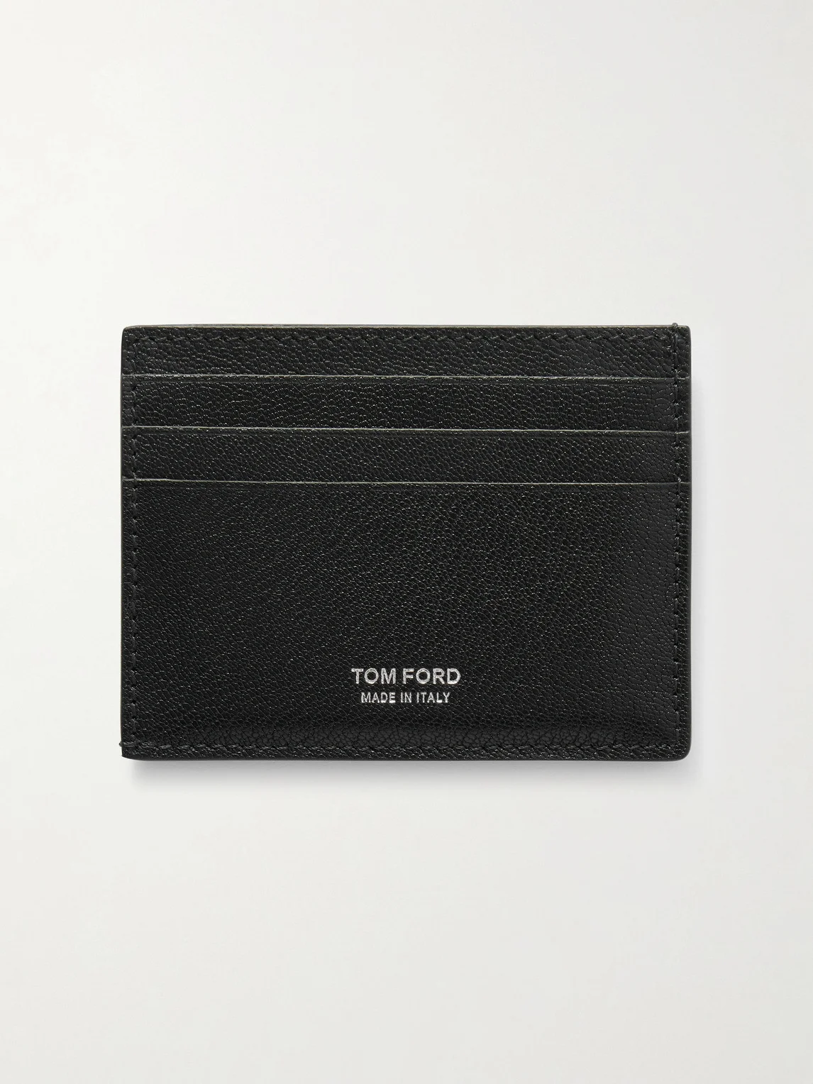 Pebble-Grain Leather Cardholder - 1