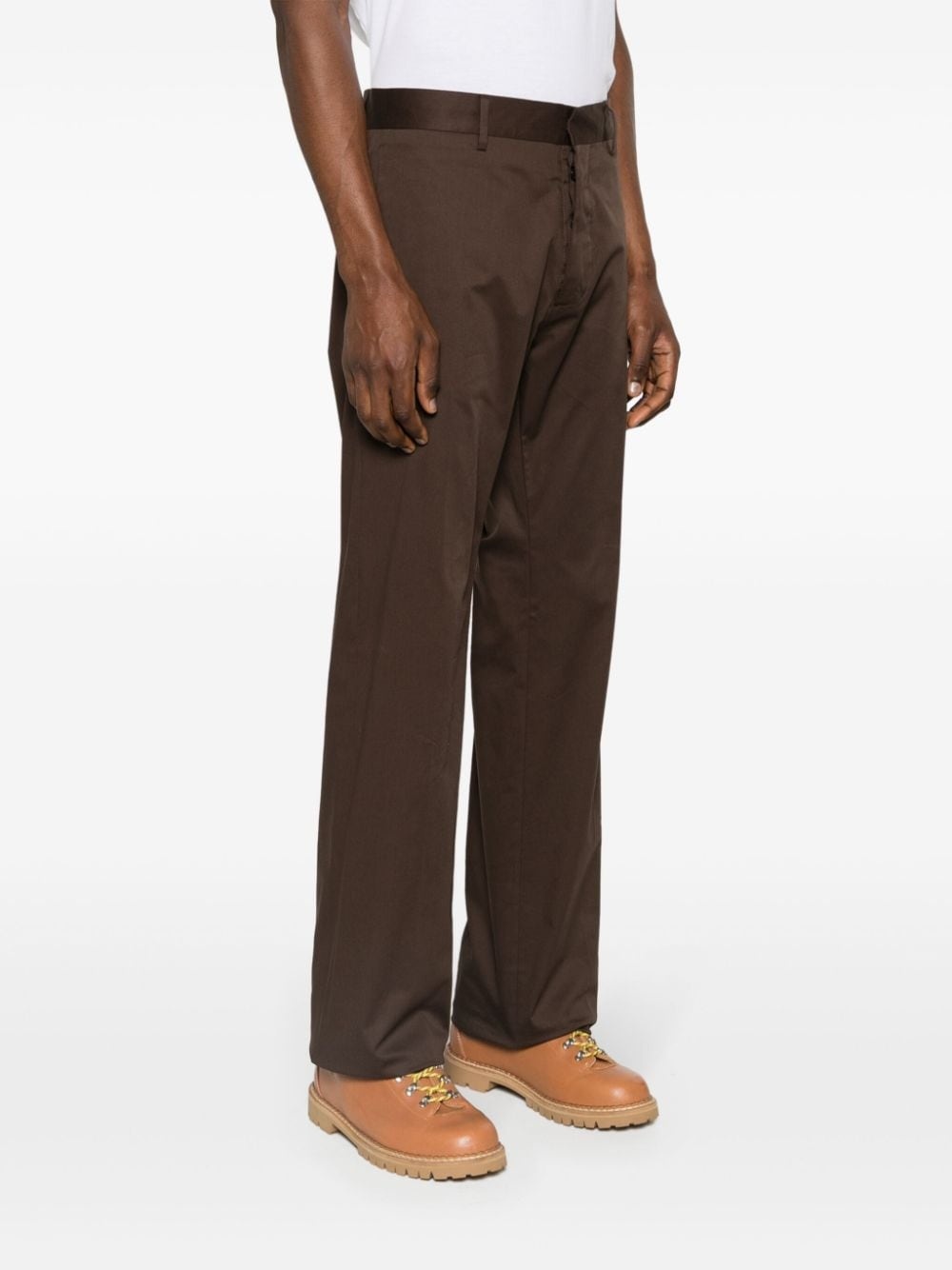 mid-rise twill chino trousers - 3