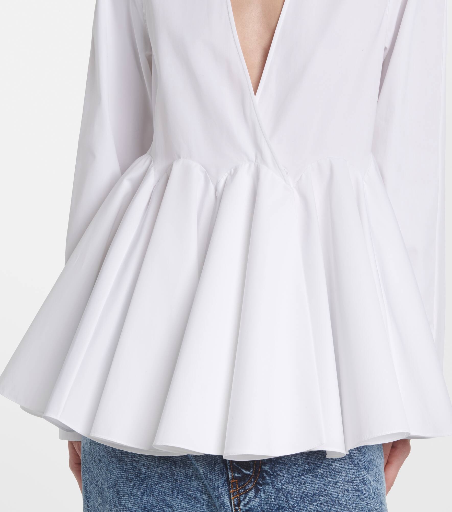 Flare cotton blouse - 5