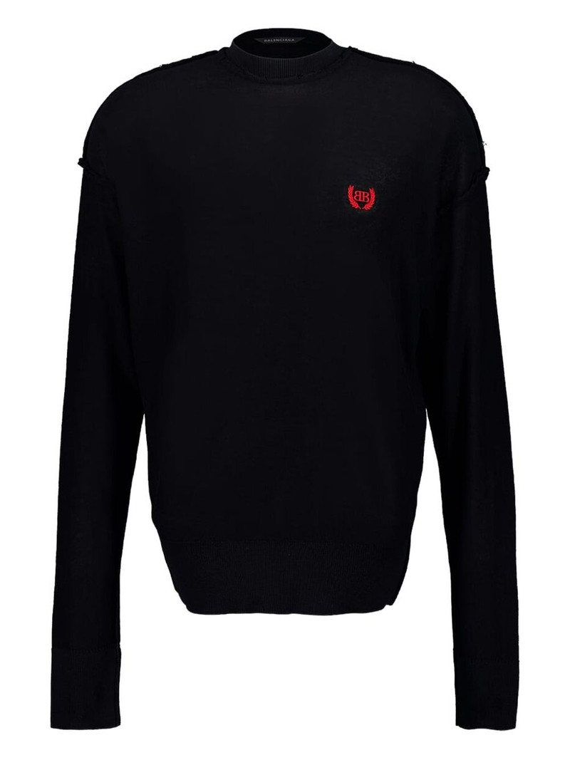 logo-embroidered sweater 1