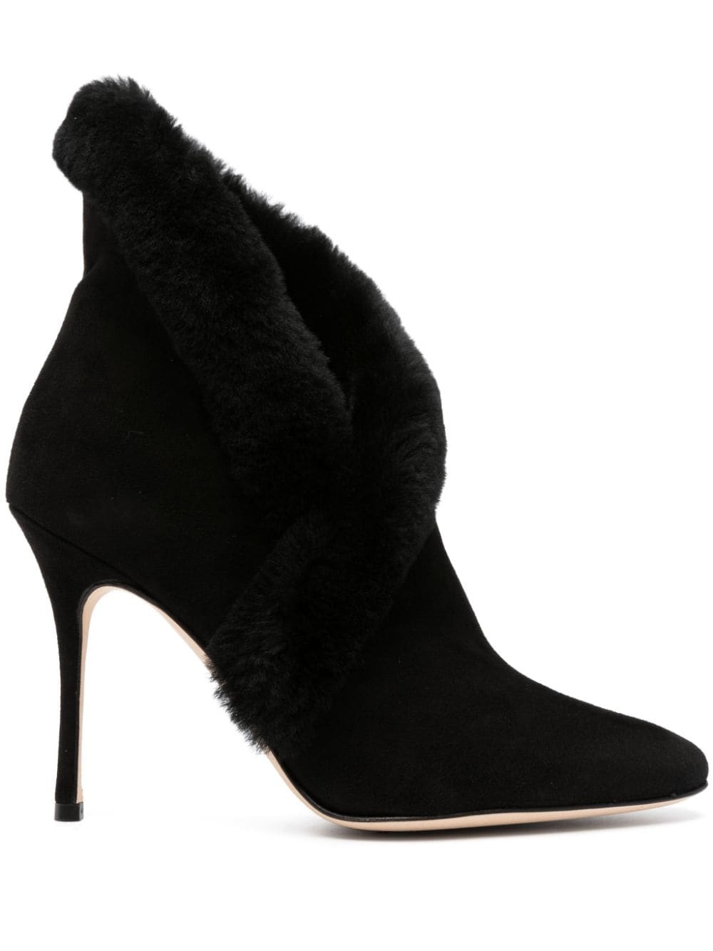 Nestanu 105mm fur-trimmed boots - 1