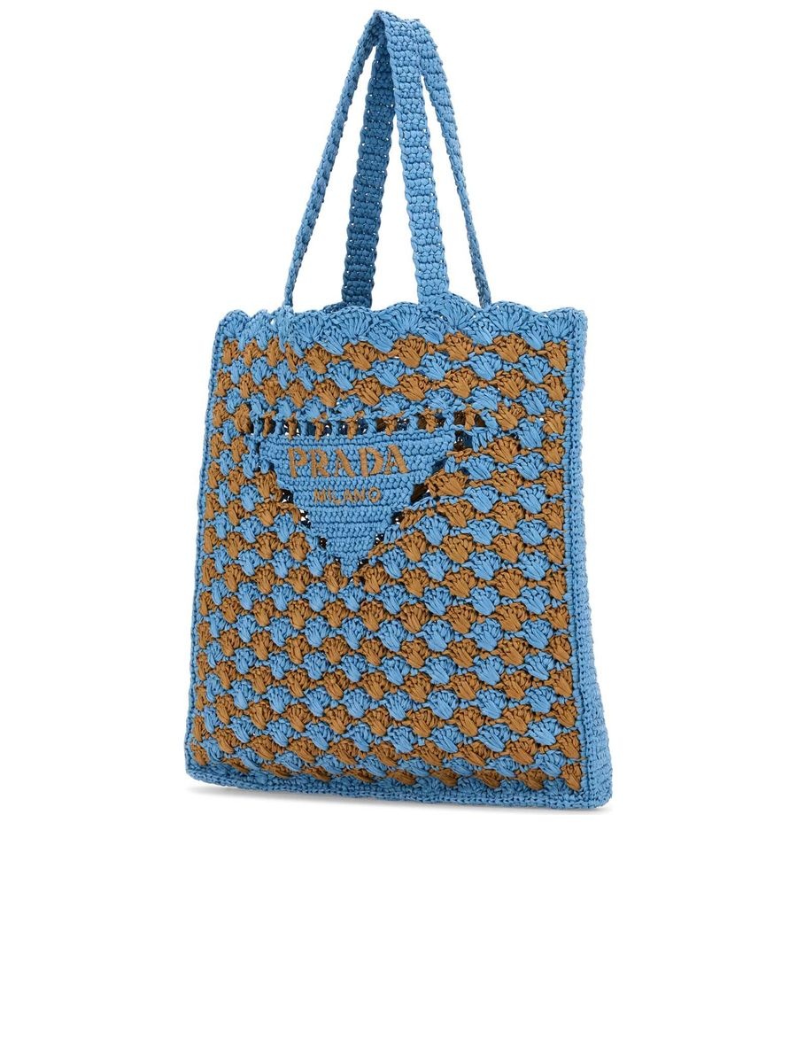 Twotone Raffia Shopping Bag - 2