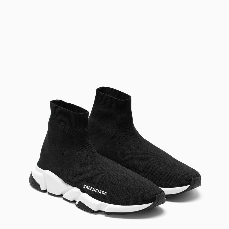 Balenciaga Black Mesh And White Speed Sneakers Men - 2