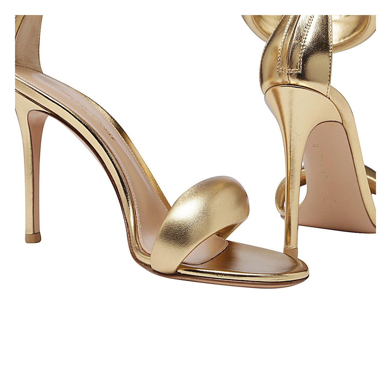 mekong gold-tone leather bijoux sandals - 4