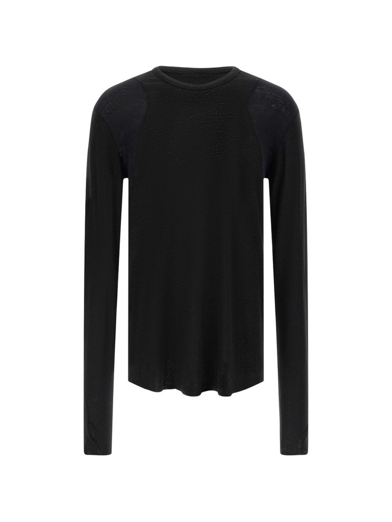 ribbed raw-cut T-shirt 1