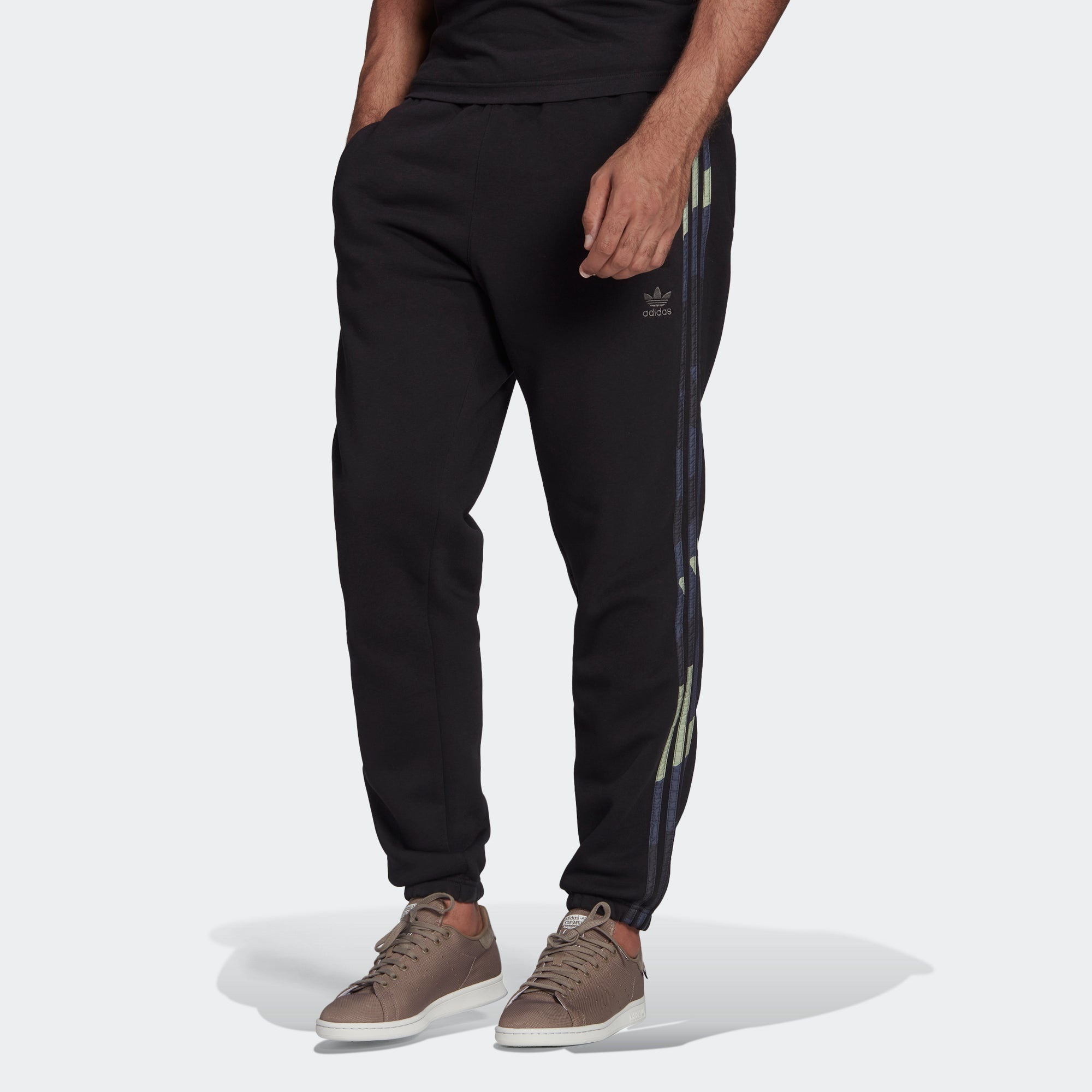 Men's adidas originals Camo Pants Side Elastic Waistband Sports Pants/Trousers/Joggers Black HF4878 - 3