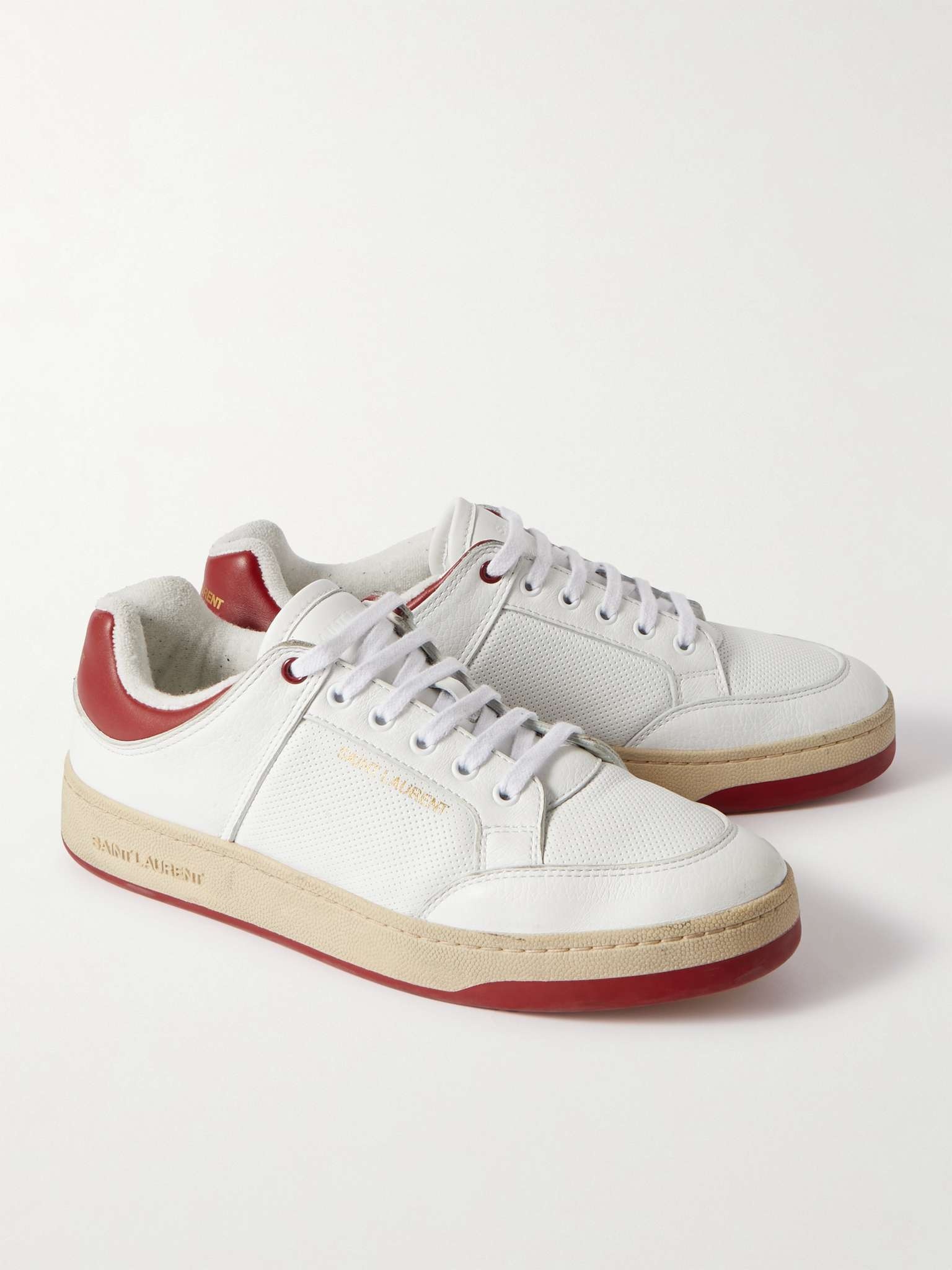 SL/61 Perforated Leather Sneakers - 3