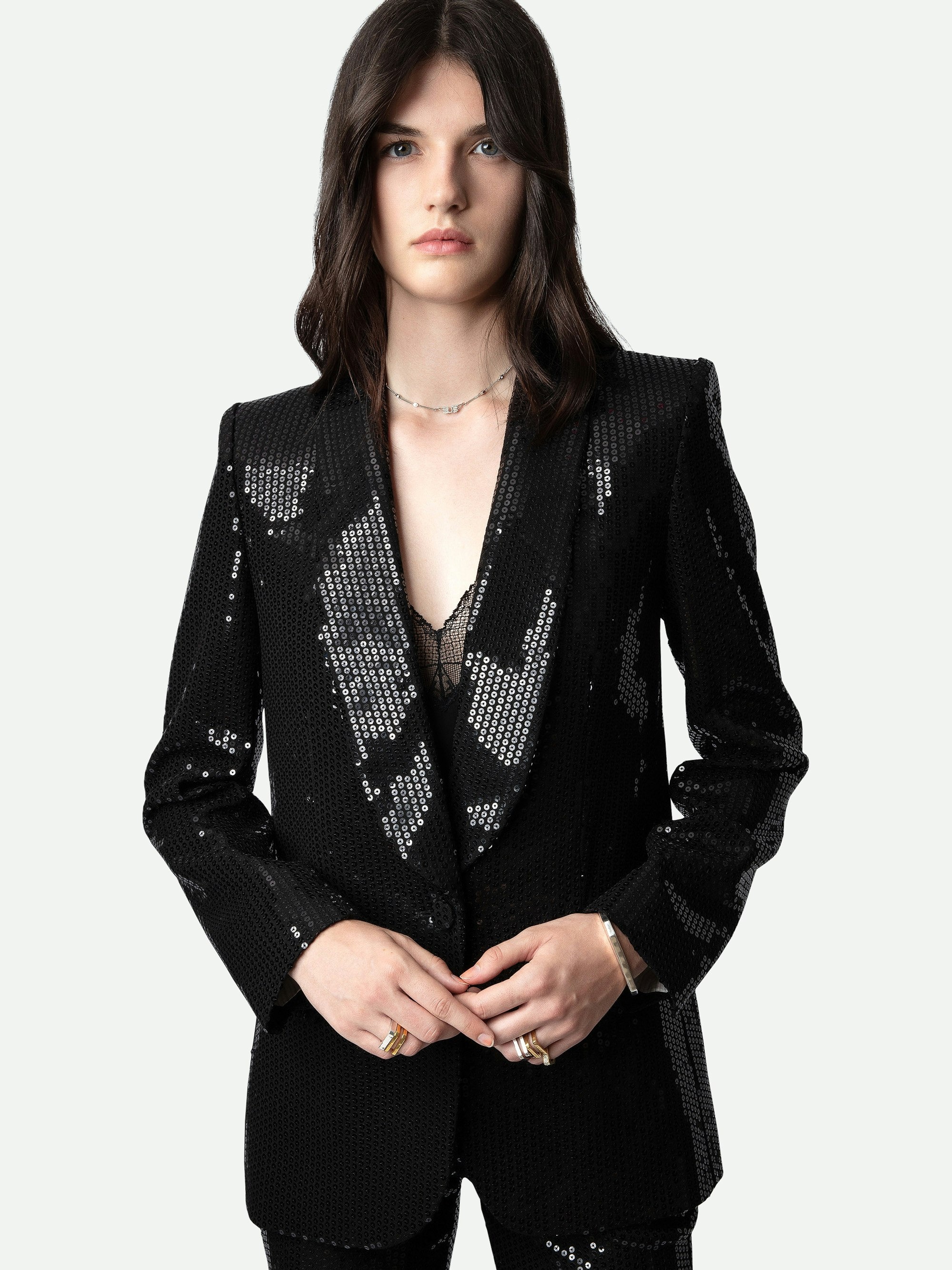 Vive Sequin Blazer - 5