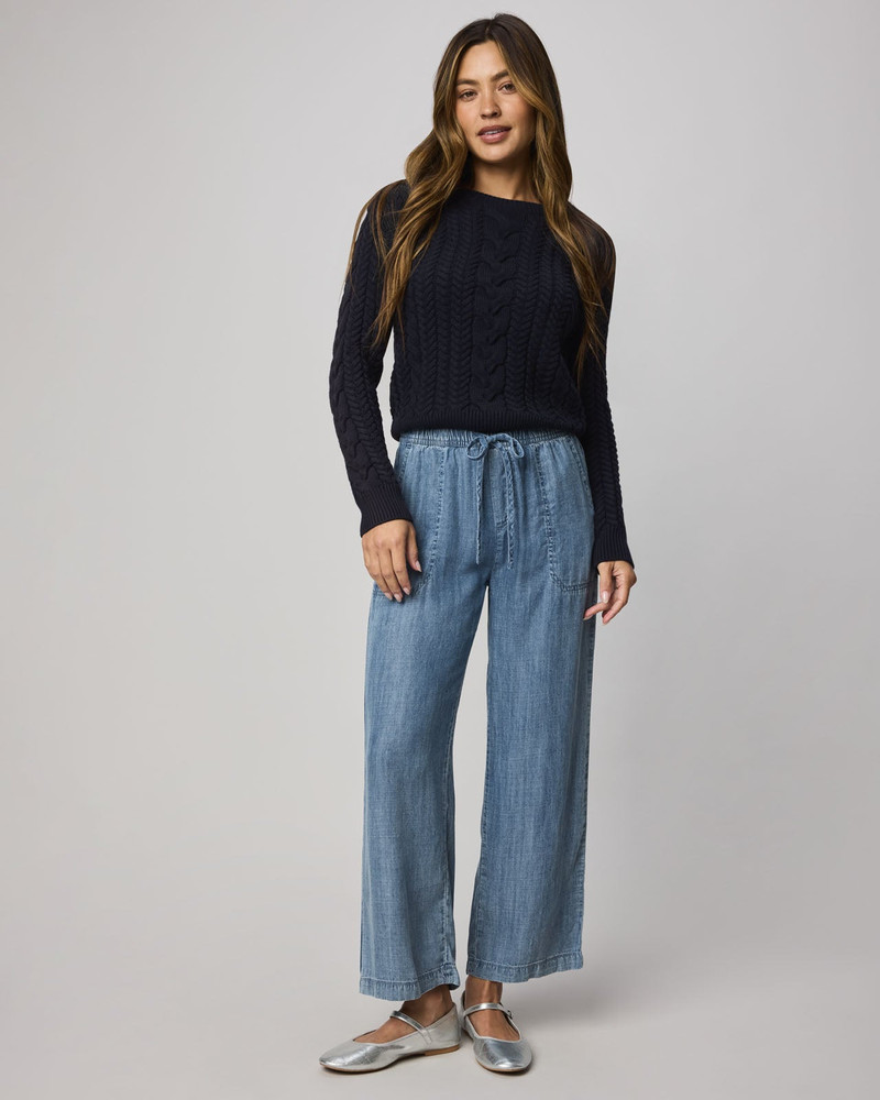 Splendid Angie Indigo Crop Wide Leg Pant outlook