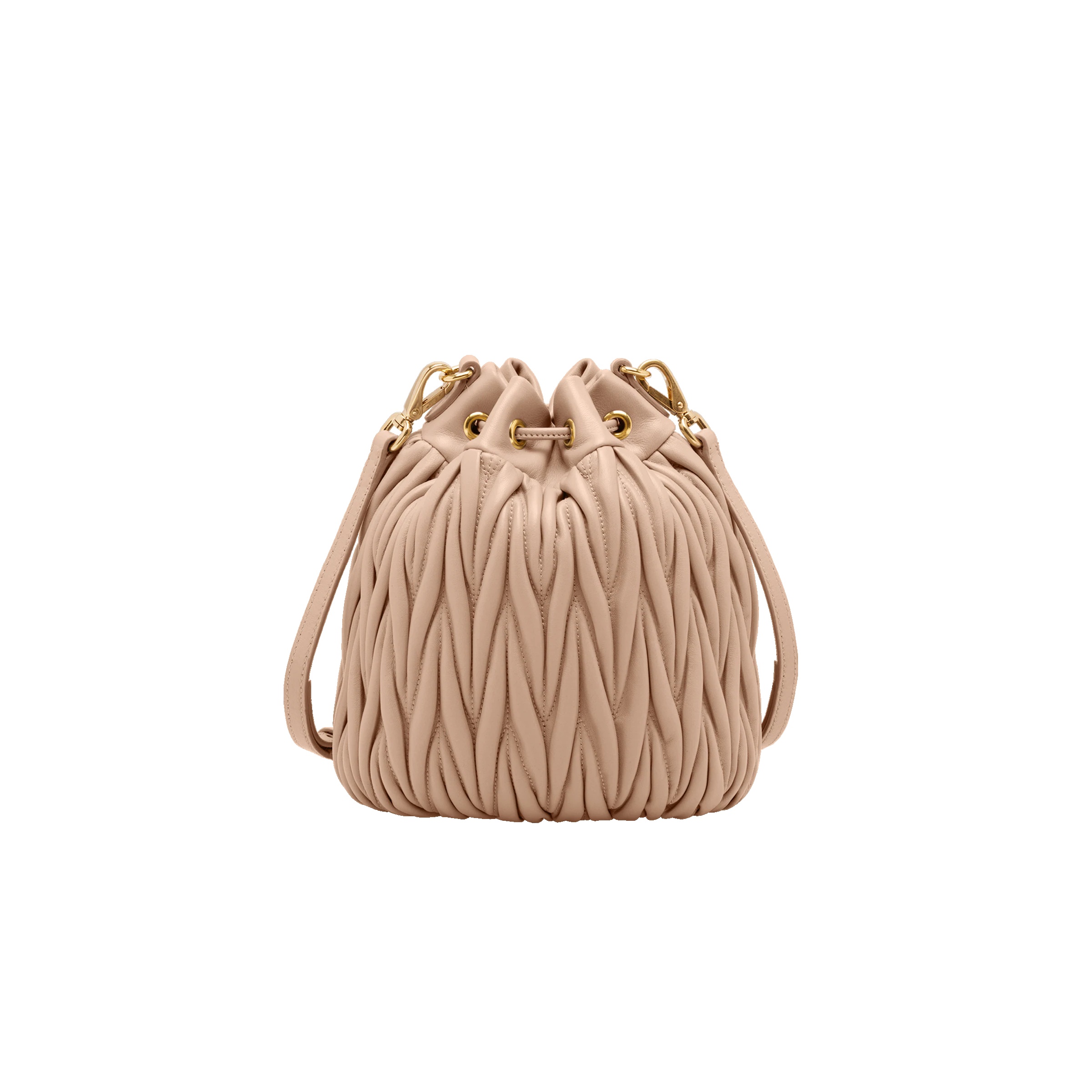 Matelassé nappa leather bucket bag - 4