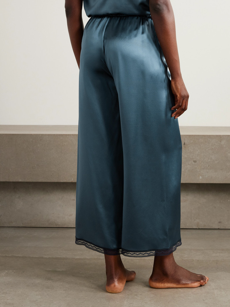 ERES Parfois Lace-trimmed Silk-satin Pajama Pants outlook