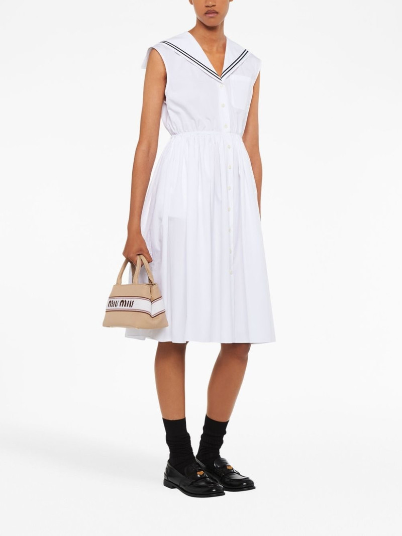 Miu Miu canvas embroidered-logo tote bag outlook