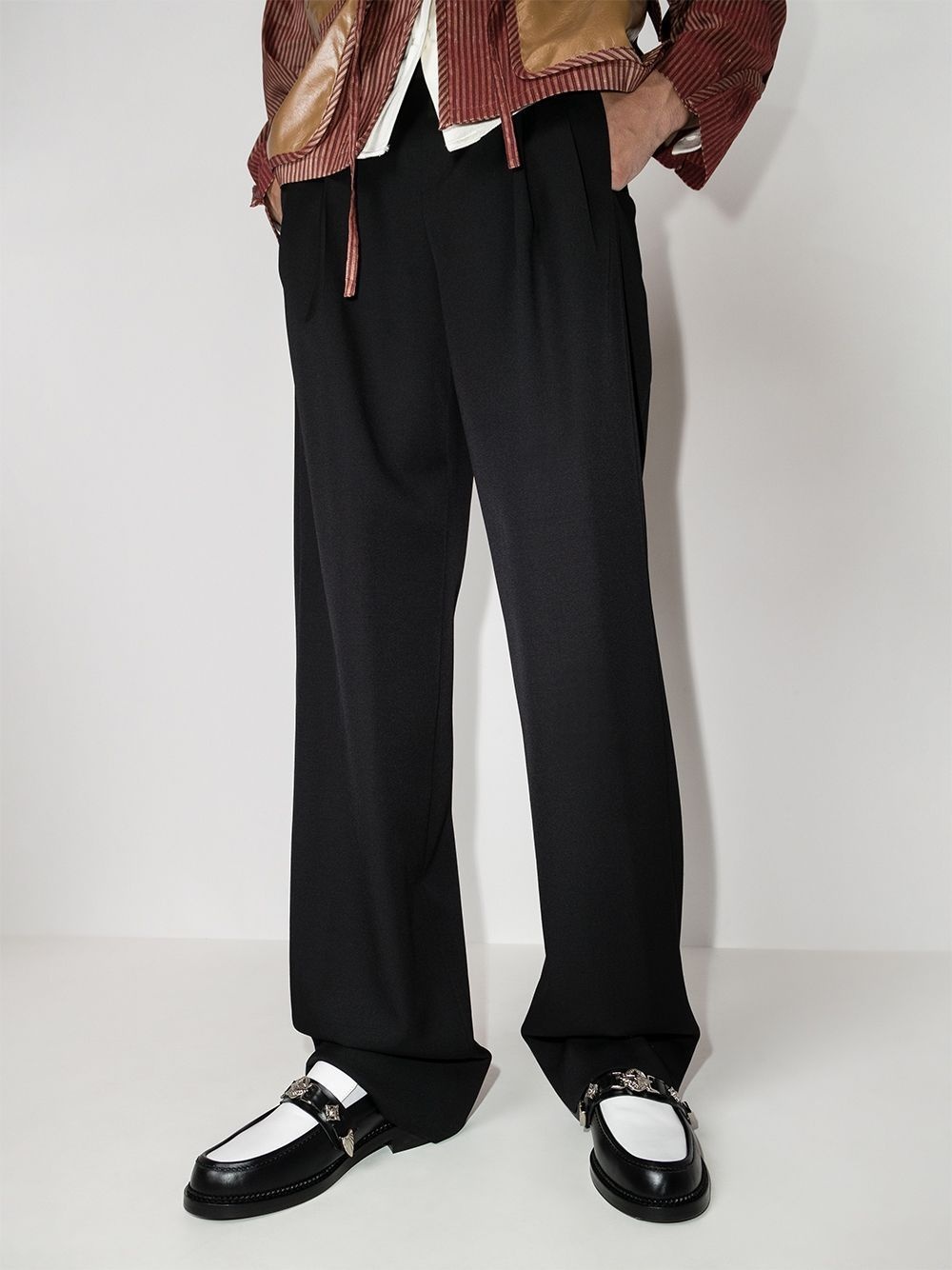two-tone buckled loafers - 3