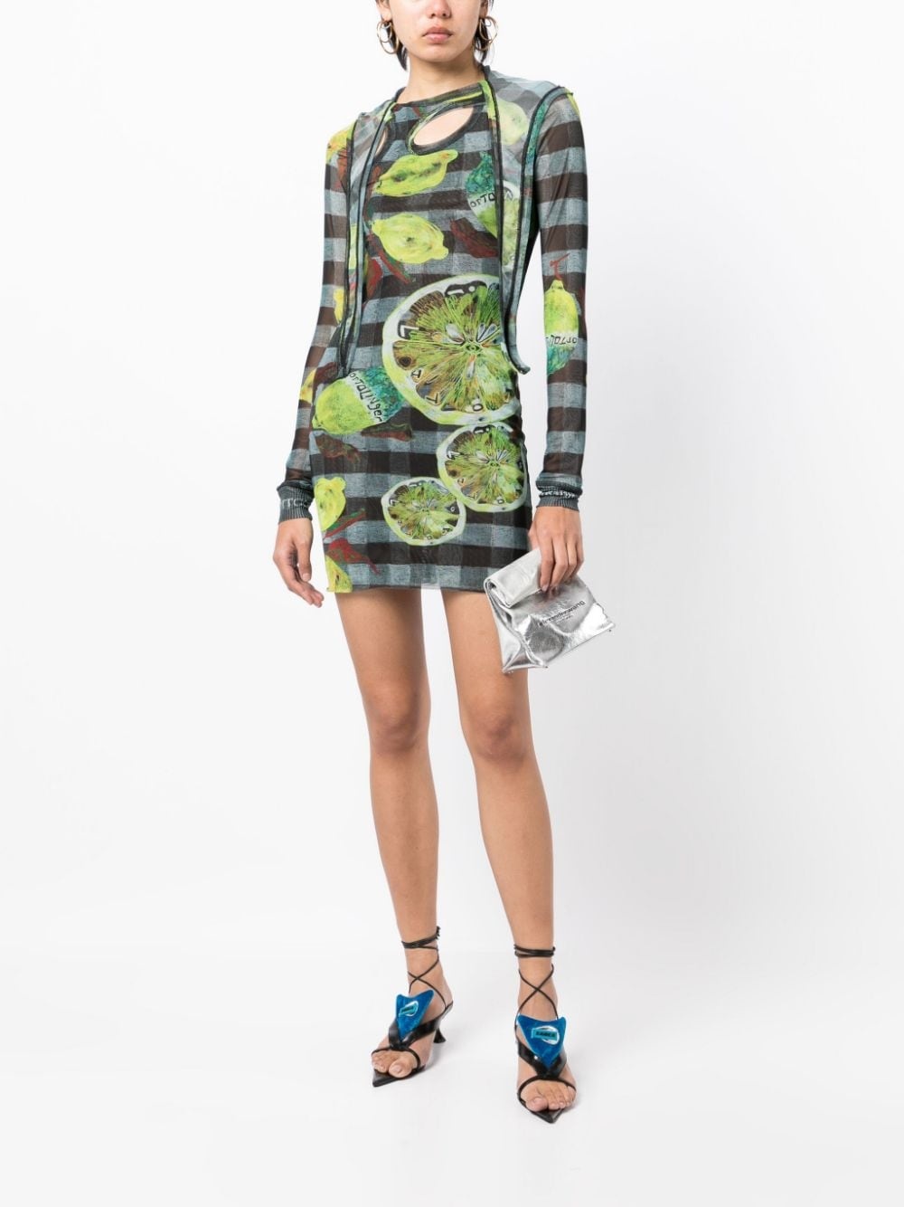 graphic-print hooded dress - 2