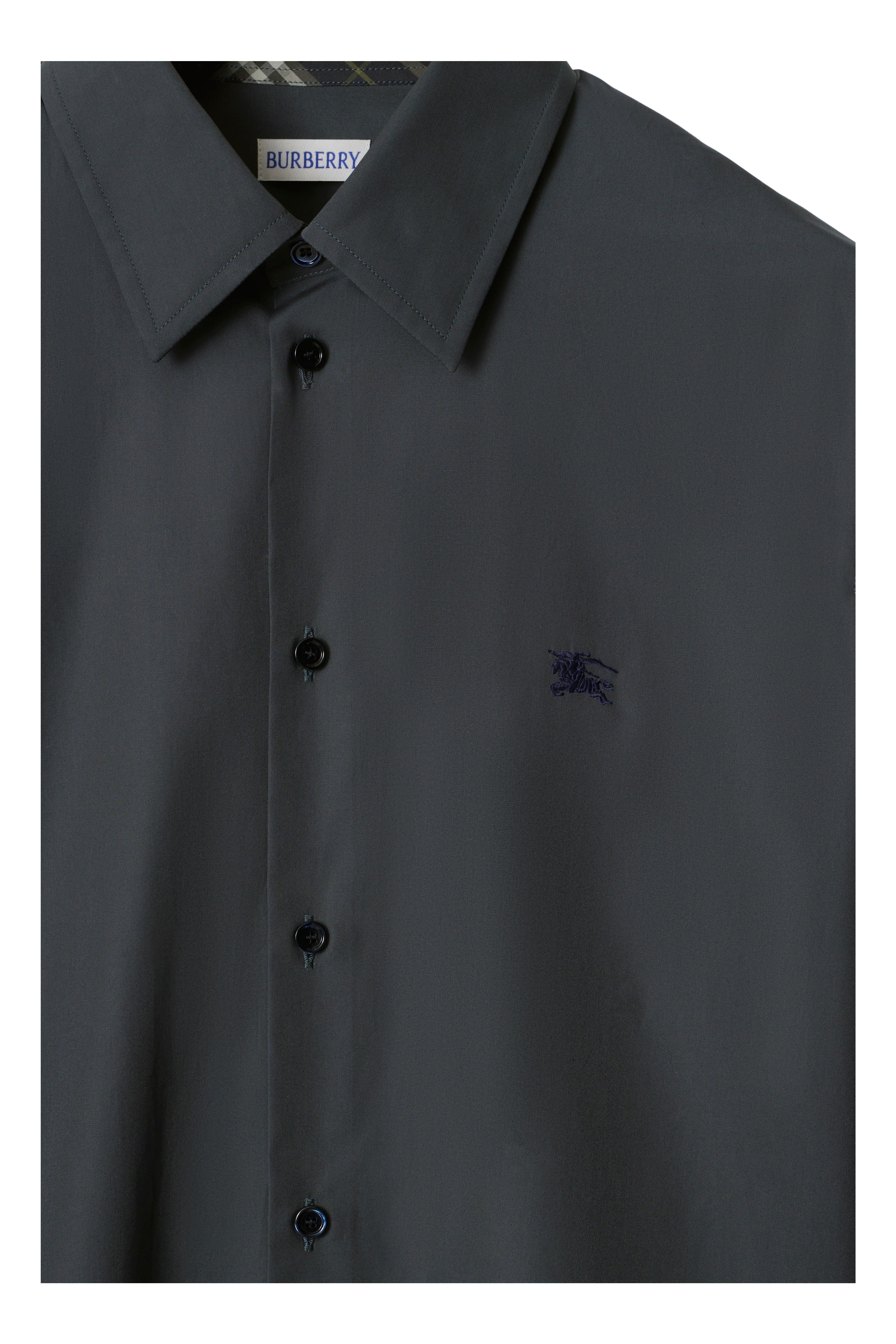 burberry Slim Fit Cotton Shirt in Indigo at Nordstrom - 5