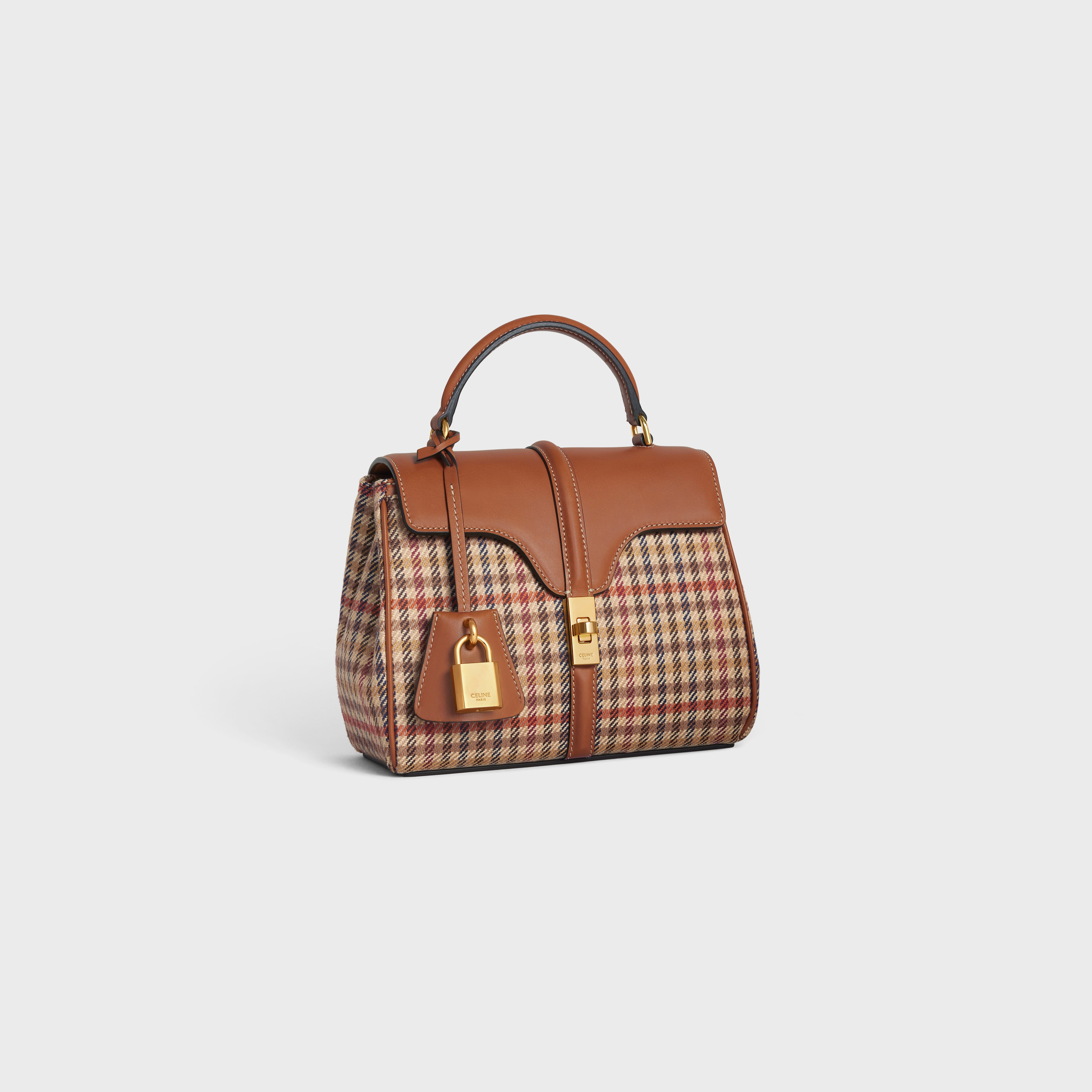 MINI 16 in Tweed and natural calfskin - 2