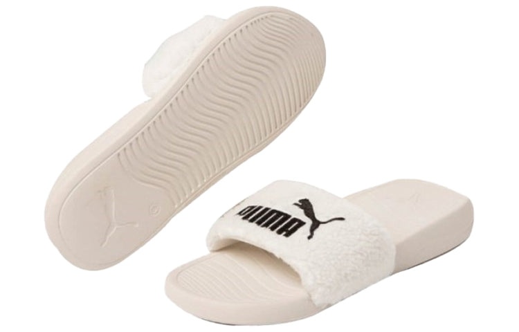 PUMA Popcat 20 White Velvet Slippers 375955-02 - 3