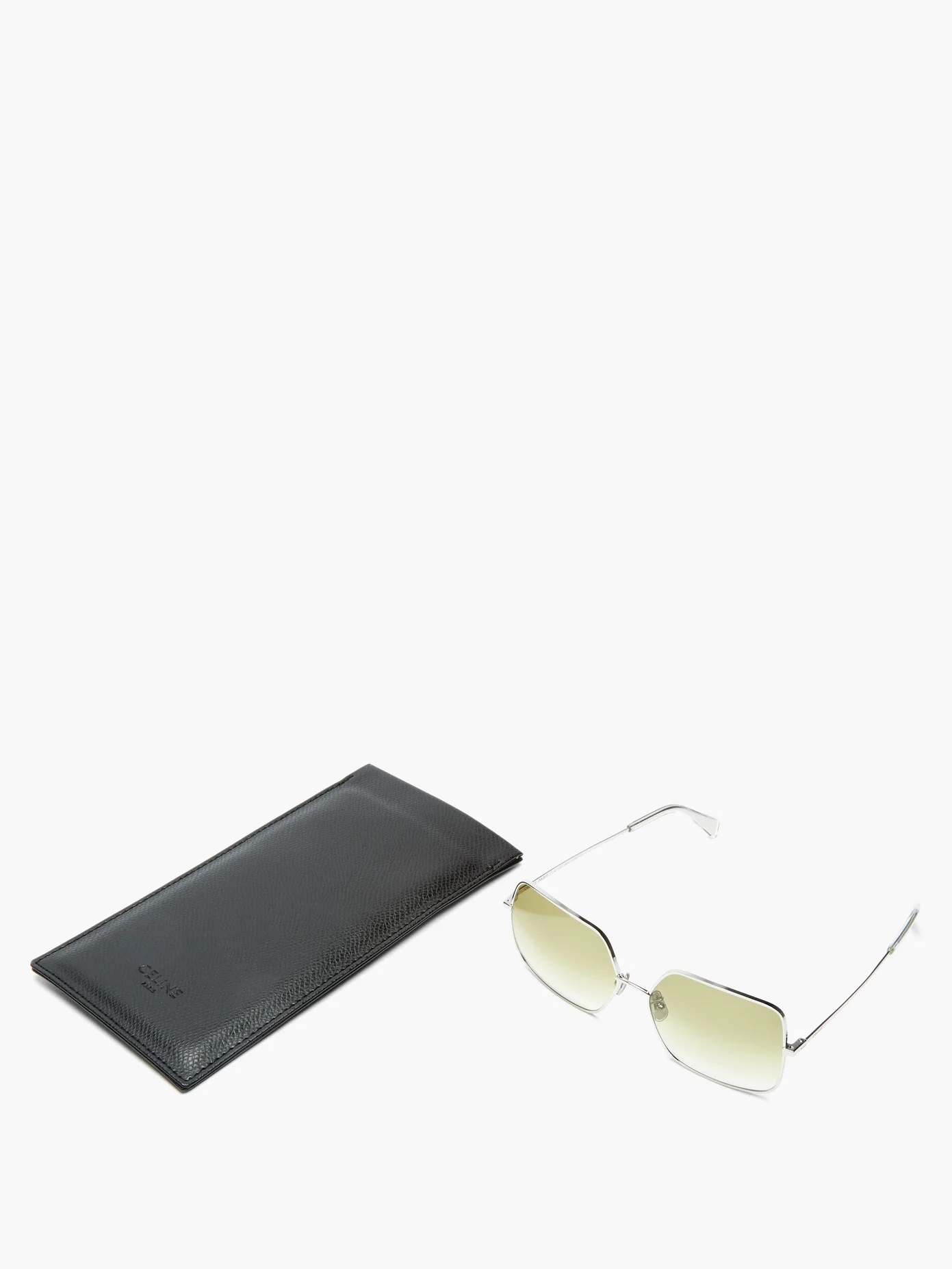 Oversized square metal sunglasses - 5