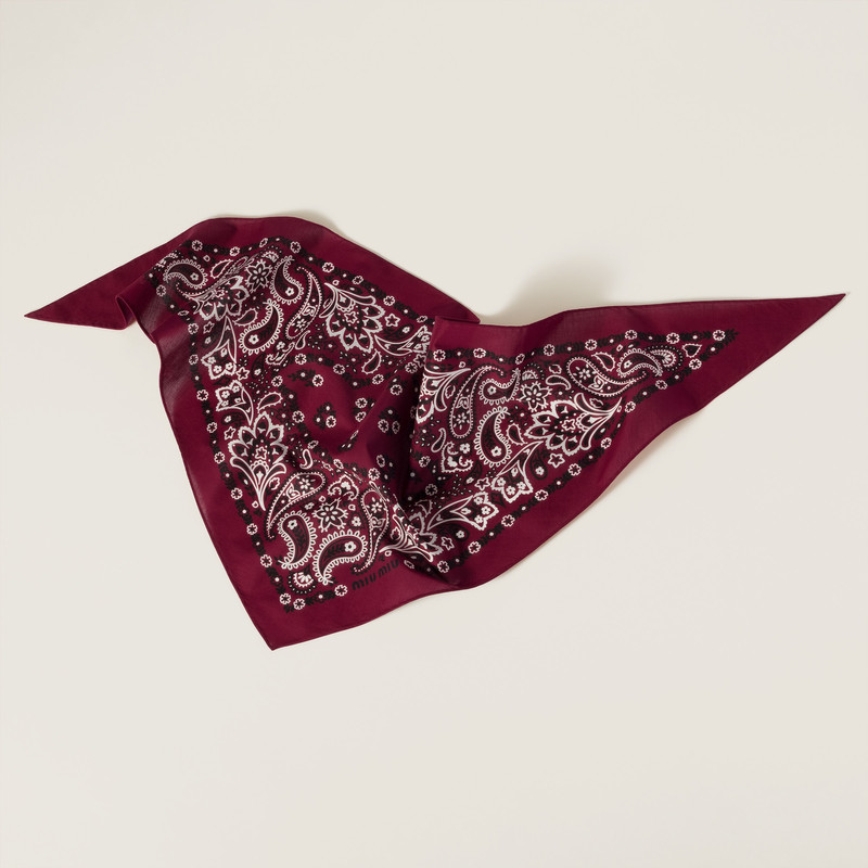 Printed poplin scarf 3