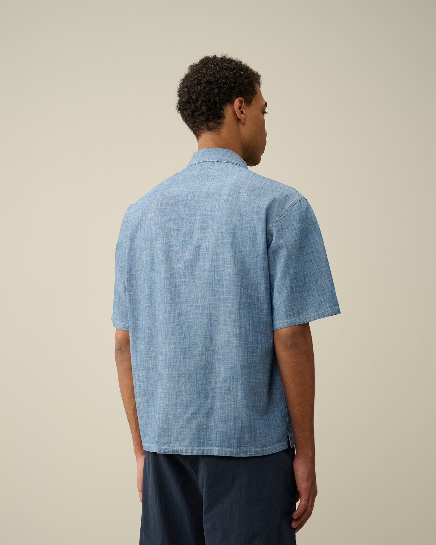 Chambray Short Sleeved Logo Shirt - 3