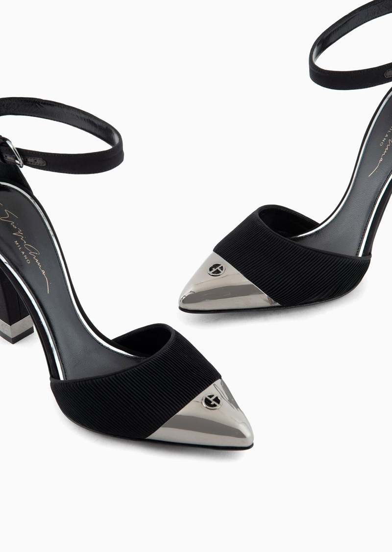 Pleated silk d'Orsay court shoes 5