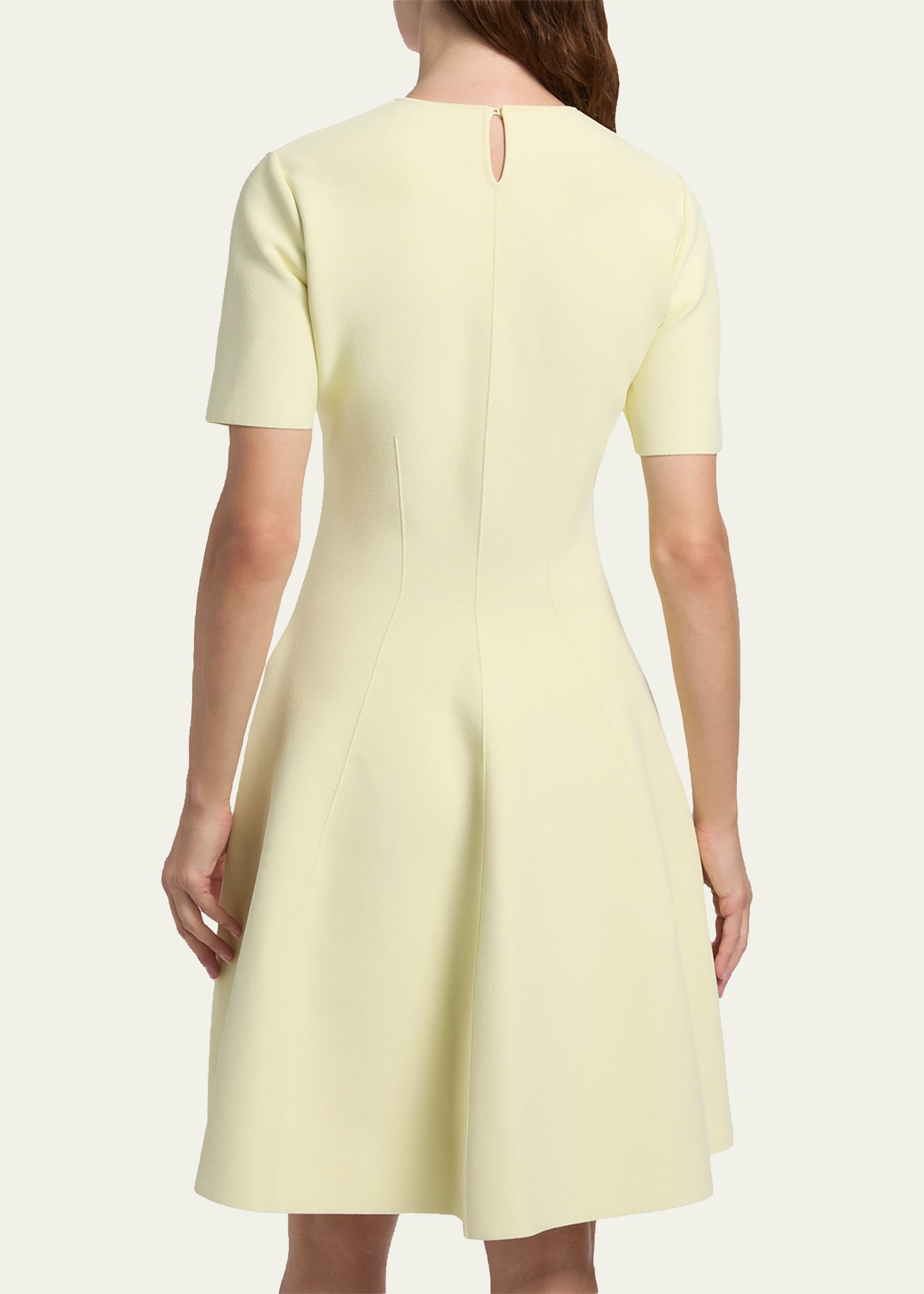 Seamed Short-Sleeve Mini Dress - 3