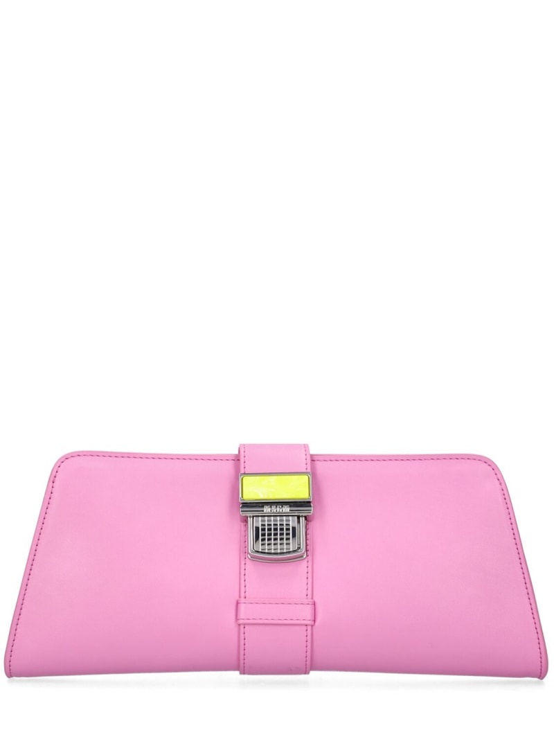 Clic elongated faux leather clutch - 1