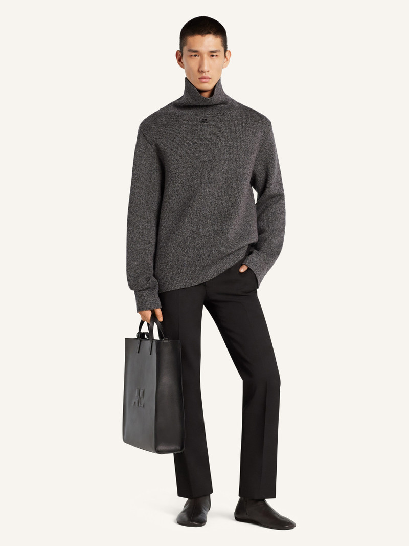 ZIPPED MOCKNECK BONDED SWEATER 3