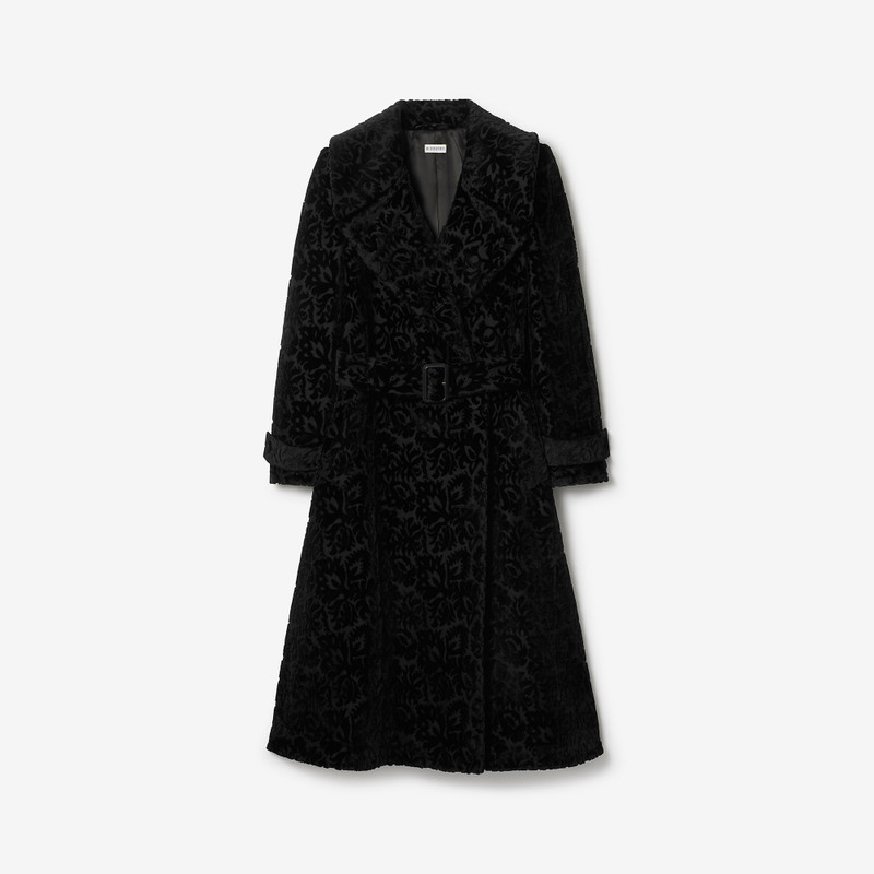 Vine Silk Blend Velvet Tailored Coat 1