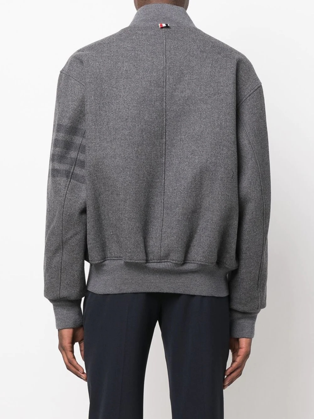 4-Bar stripe oversized bomber jacket - 4
