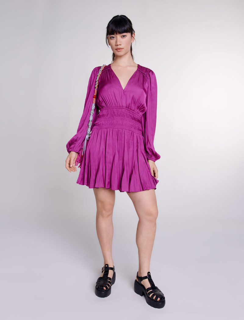Short satin-look dress 3