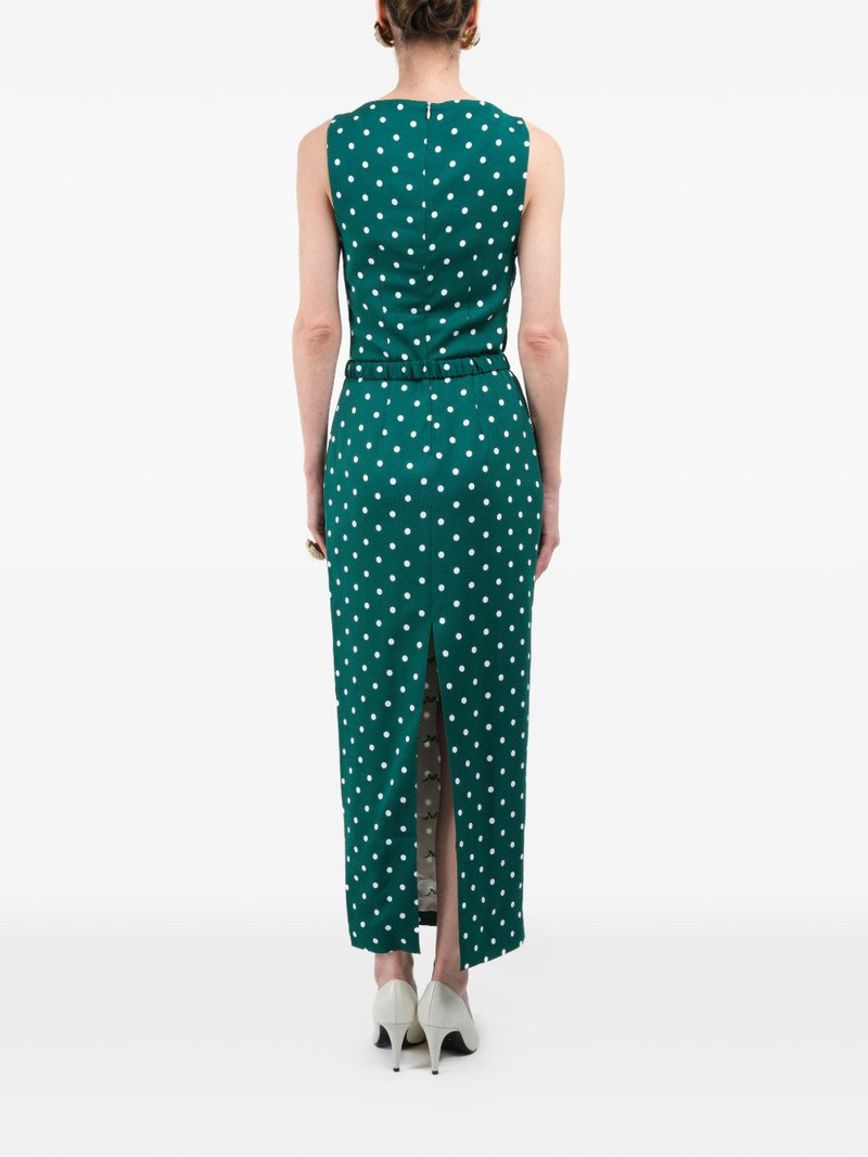 polka-dots straight-neckline maxi dress 6