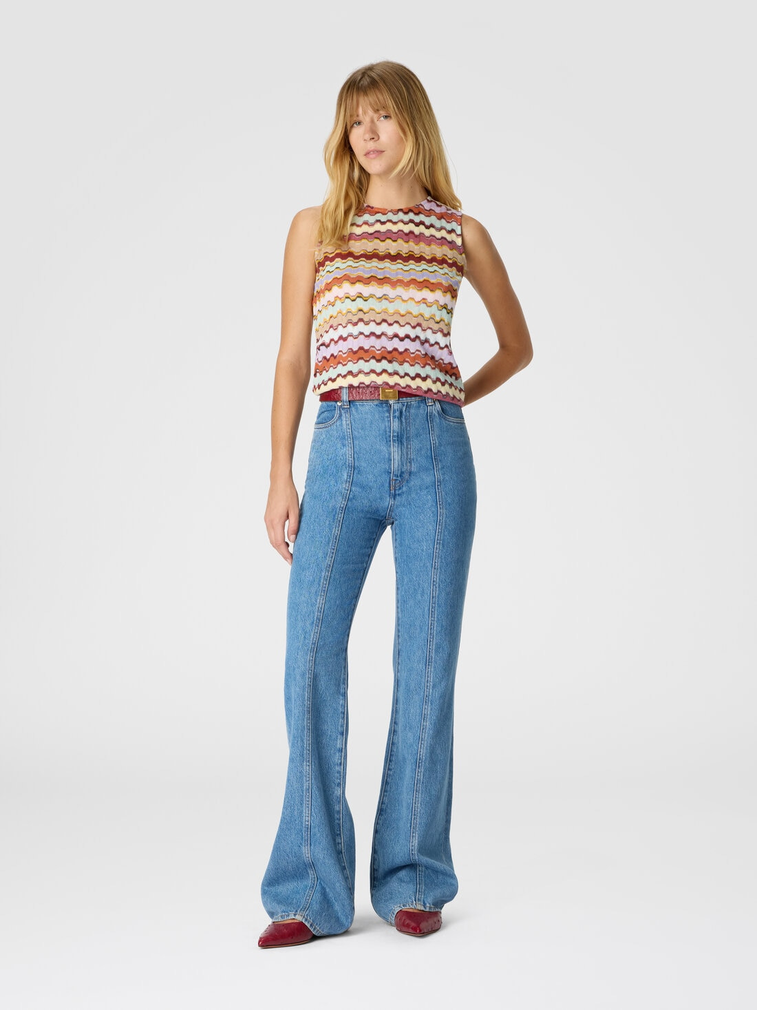 Raschel crew neck top - 2