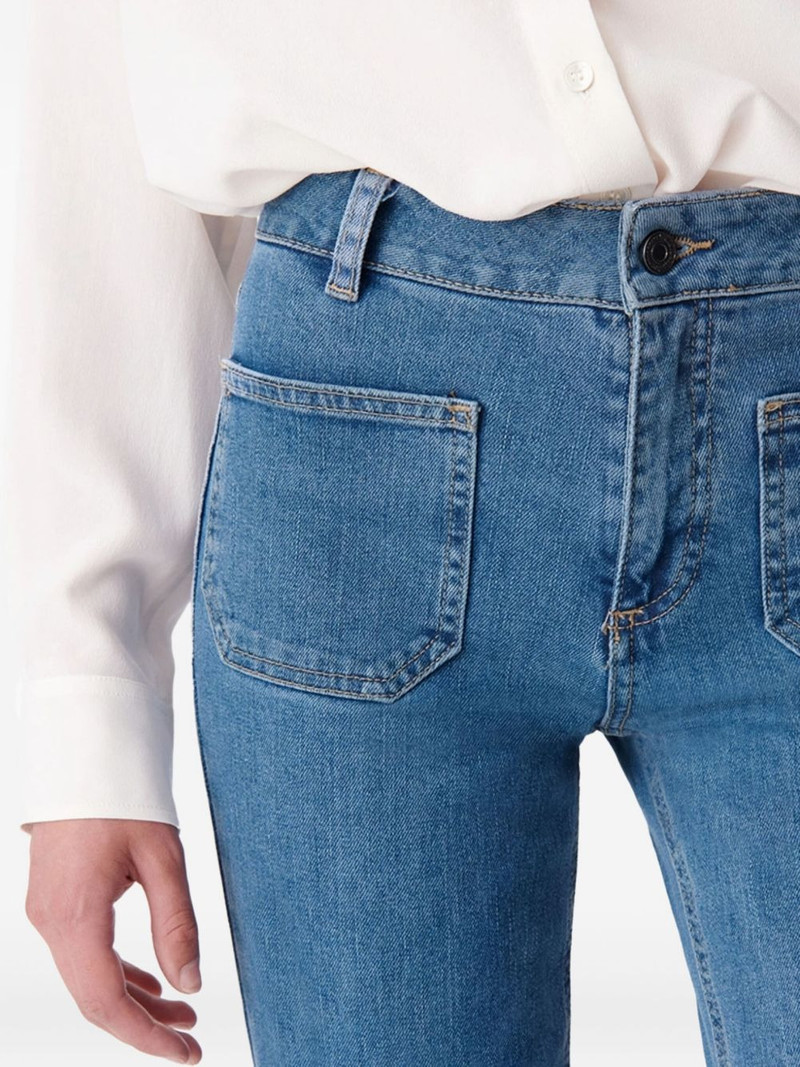 Dompay patch-pocket flared jeans 4