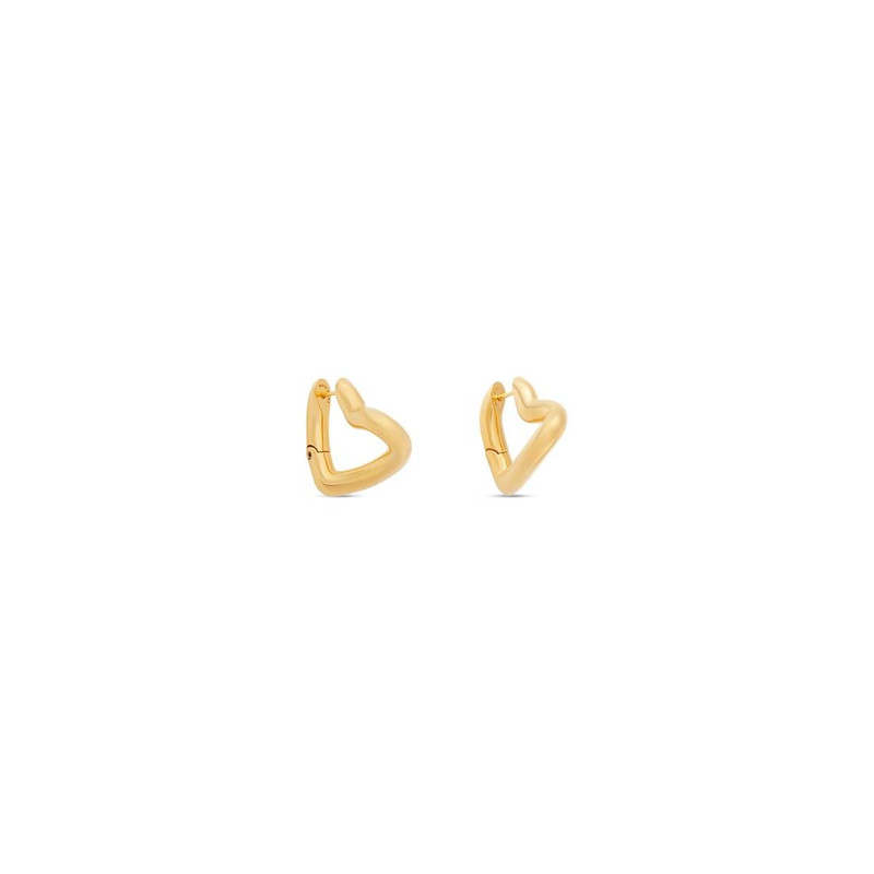 BALENCIAGA Women's Loop Heart Xs Earrings  in Gold outlook